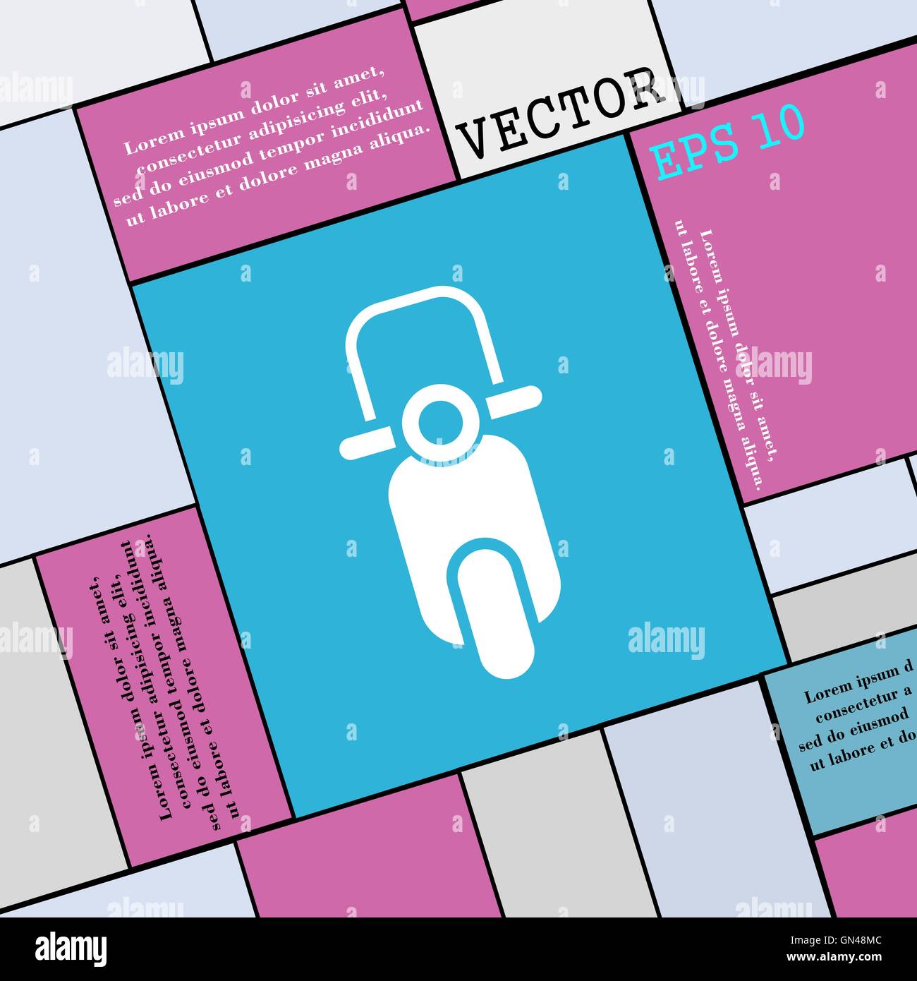 Scooter icon sign. Modern flat style for your design. Vector Stock ...