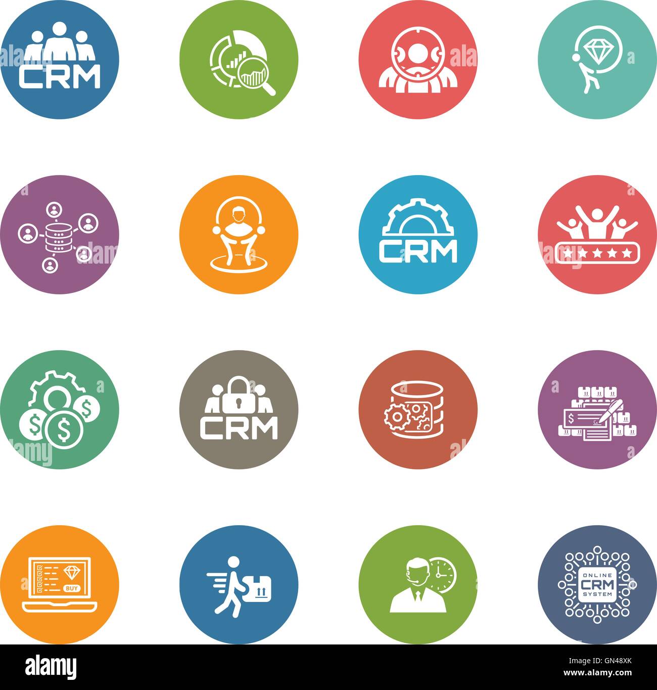 Flat Design Business Icons Set Stock Vector Image & Art - Alamy