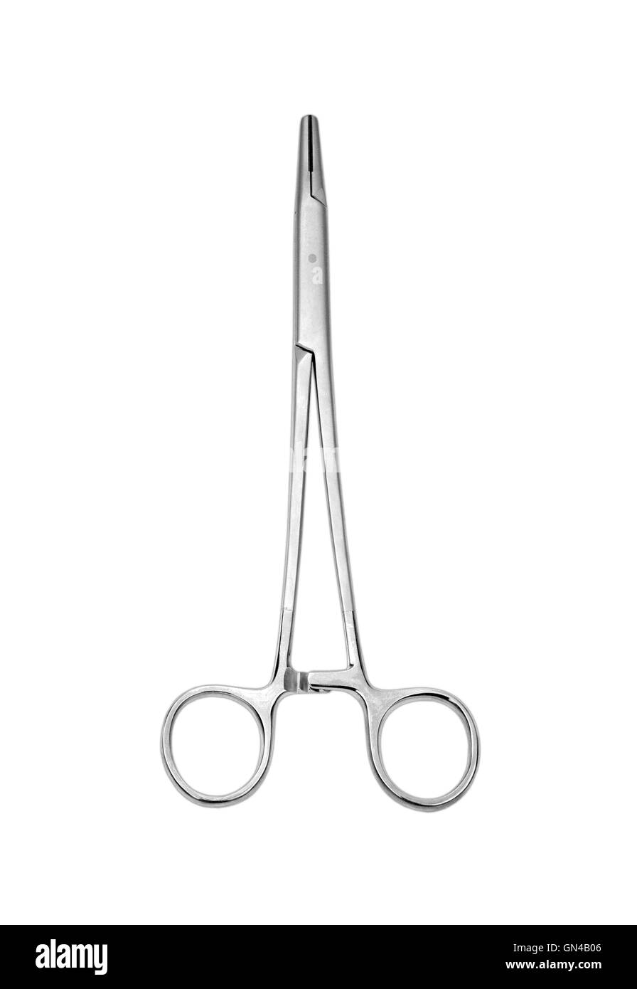 Medical scissors. Isolated over white background Stock Photo - Alamy