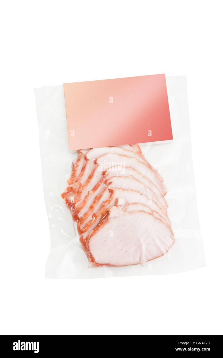 sliced meat packaged Stock Photo Alamy