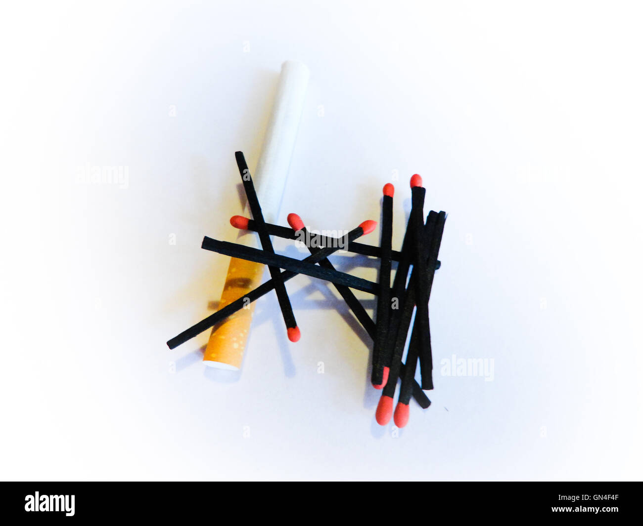 cigarettes and matches Stock Photo Alamy