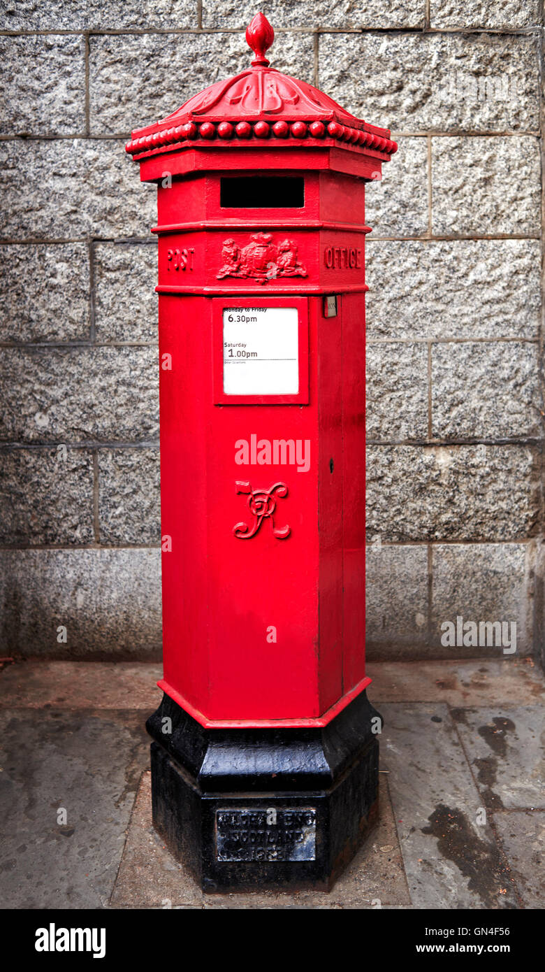 Traditional post box in London Stock Photo