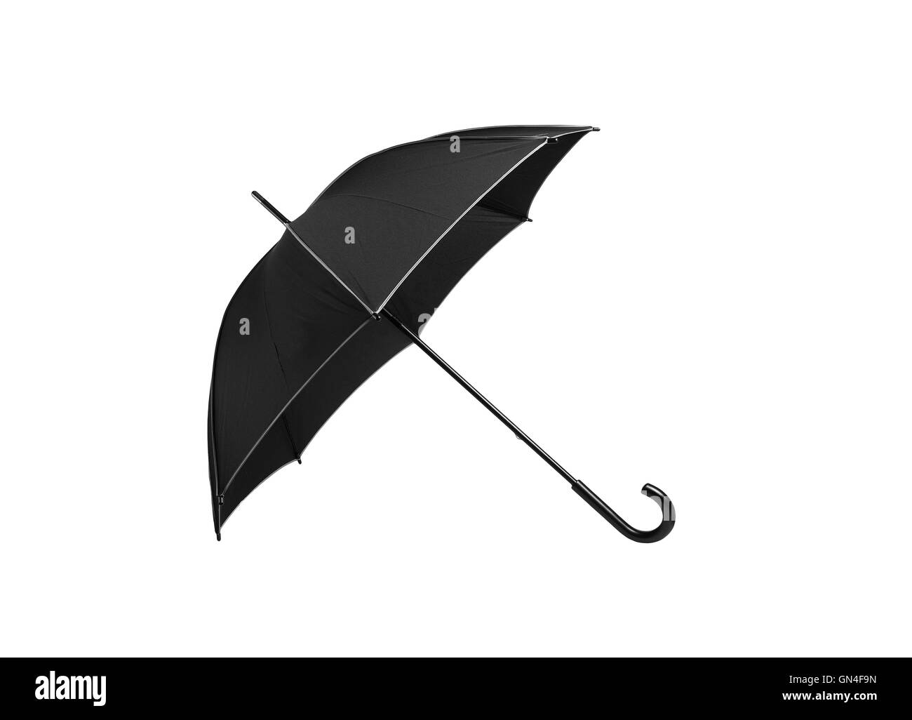 Black umbrella on white background Stock Photo Alamy