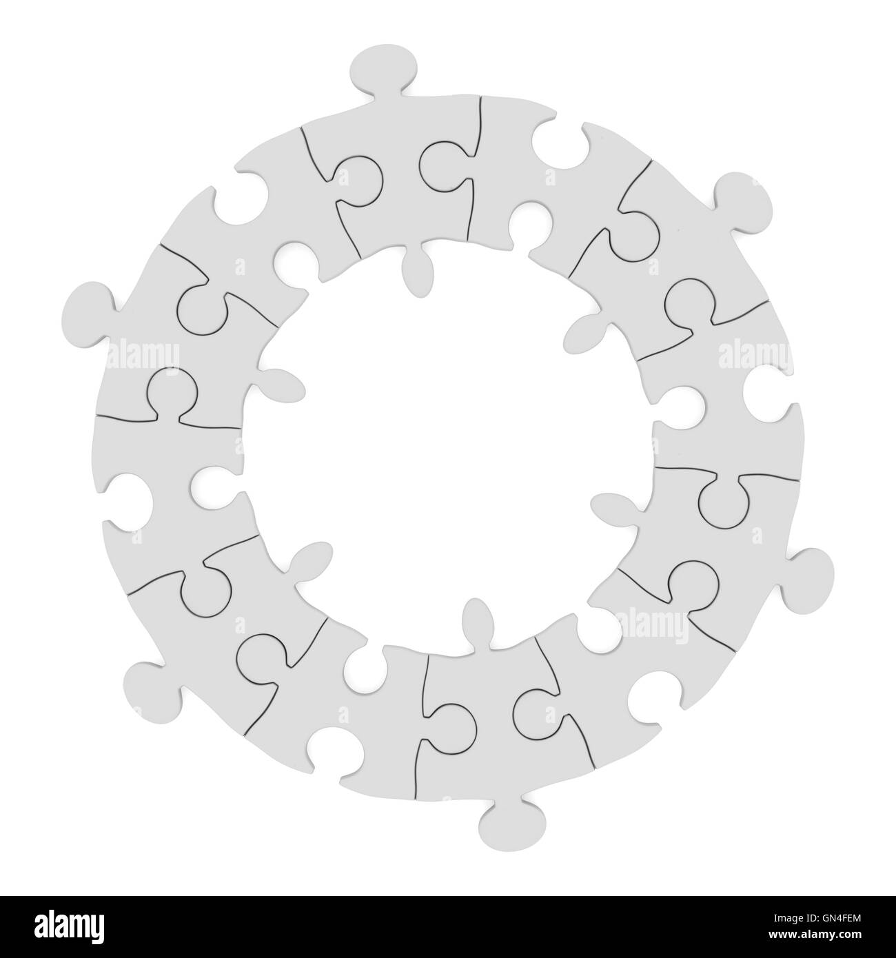 Puzzle on white background. Isolated 3D image Stock Photo - Alamy