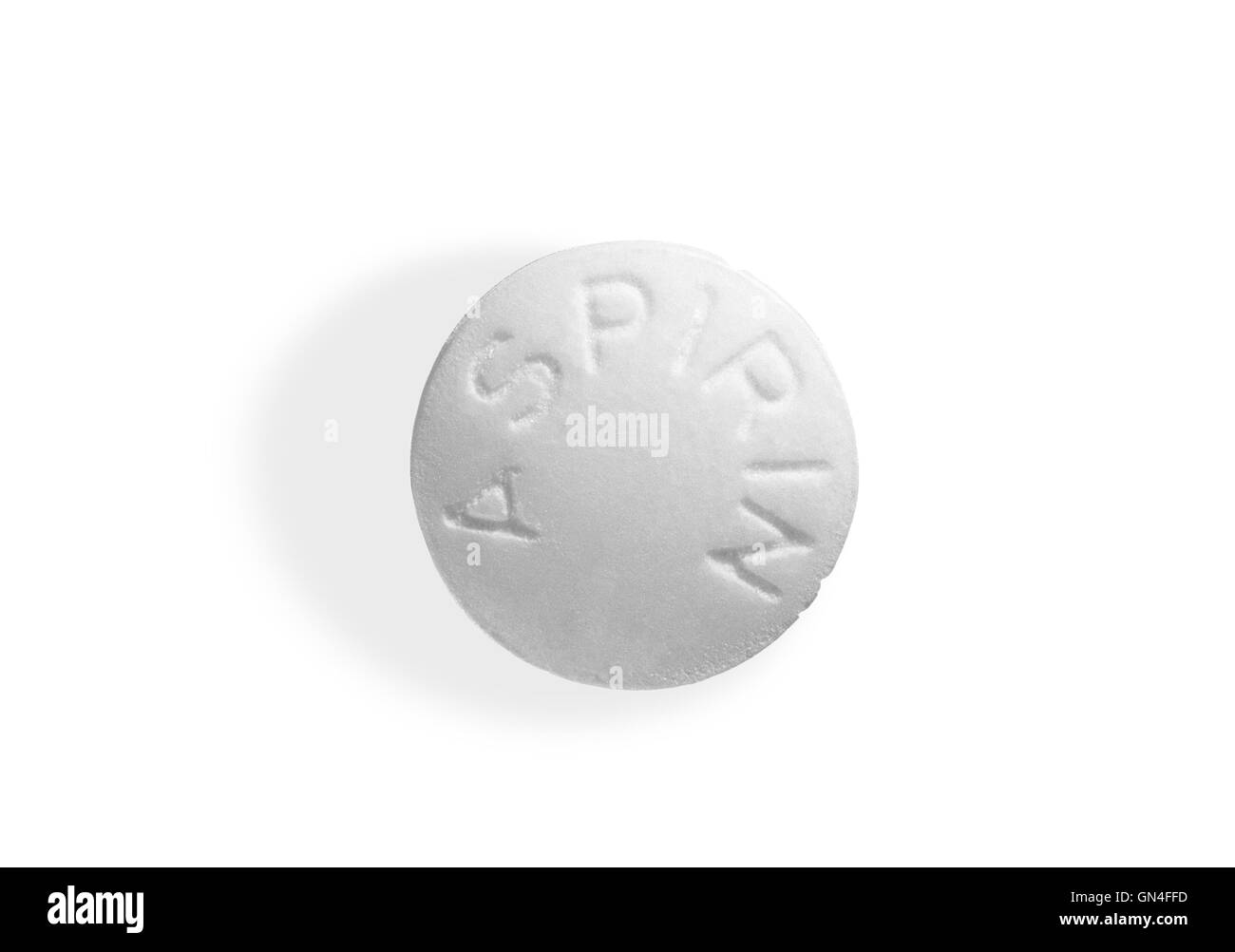 Tablet aspirin isolated on a white background (Path) Stock Photo