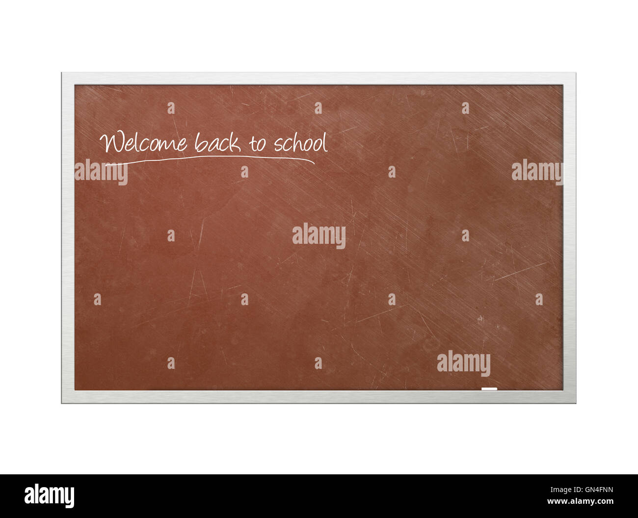 Welcome back to school written on chalkboard Stock Photo - Alamy