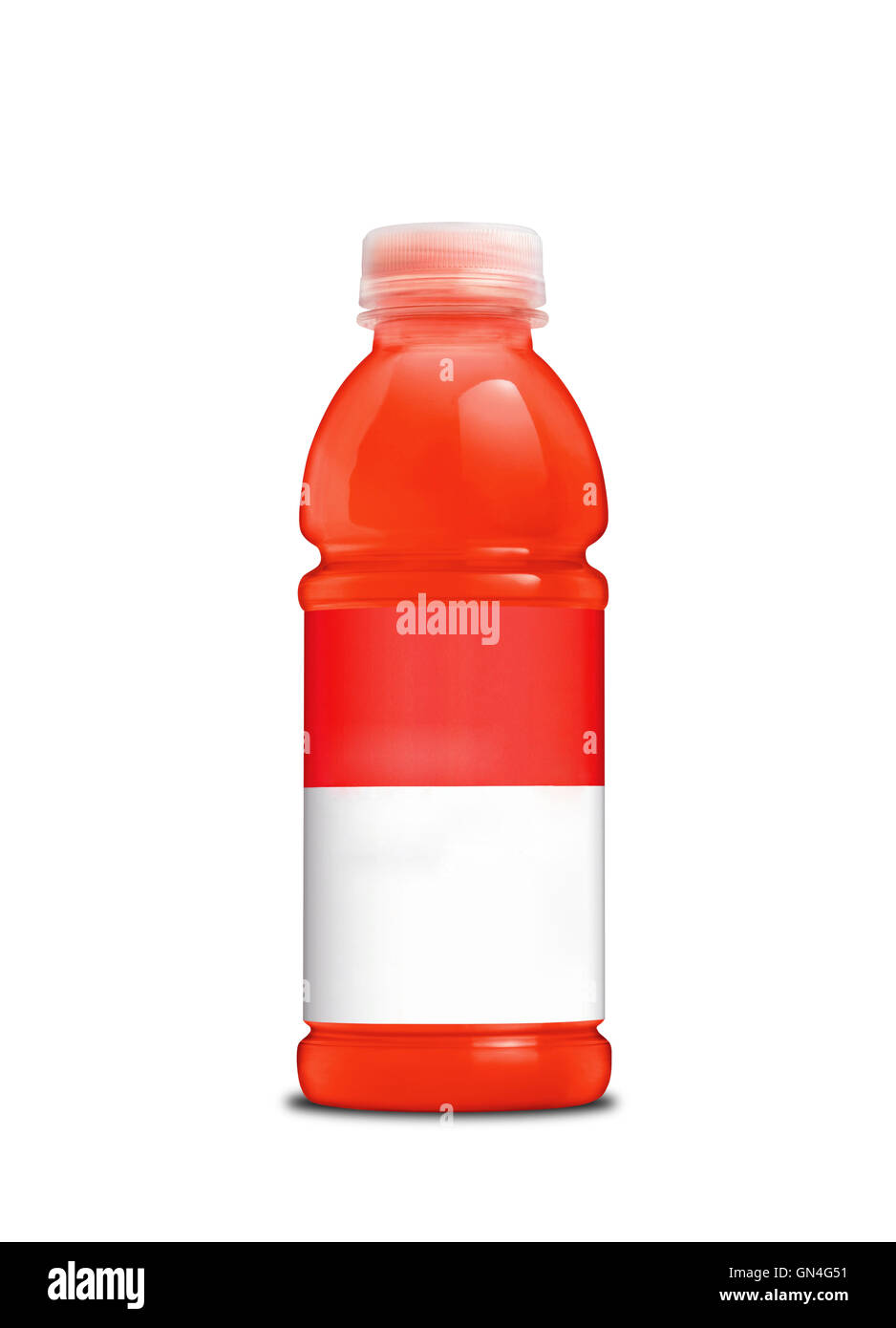 Carrot juice bottle on a white background Stock Photo - Alamy