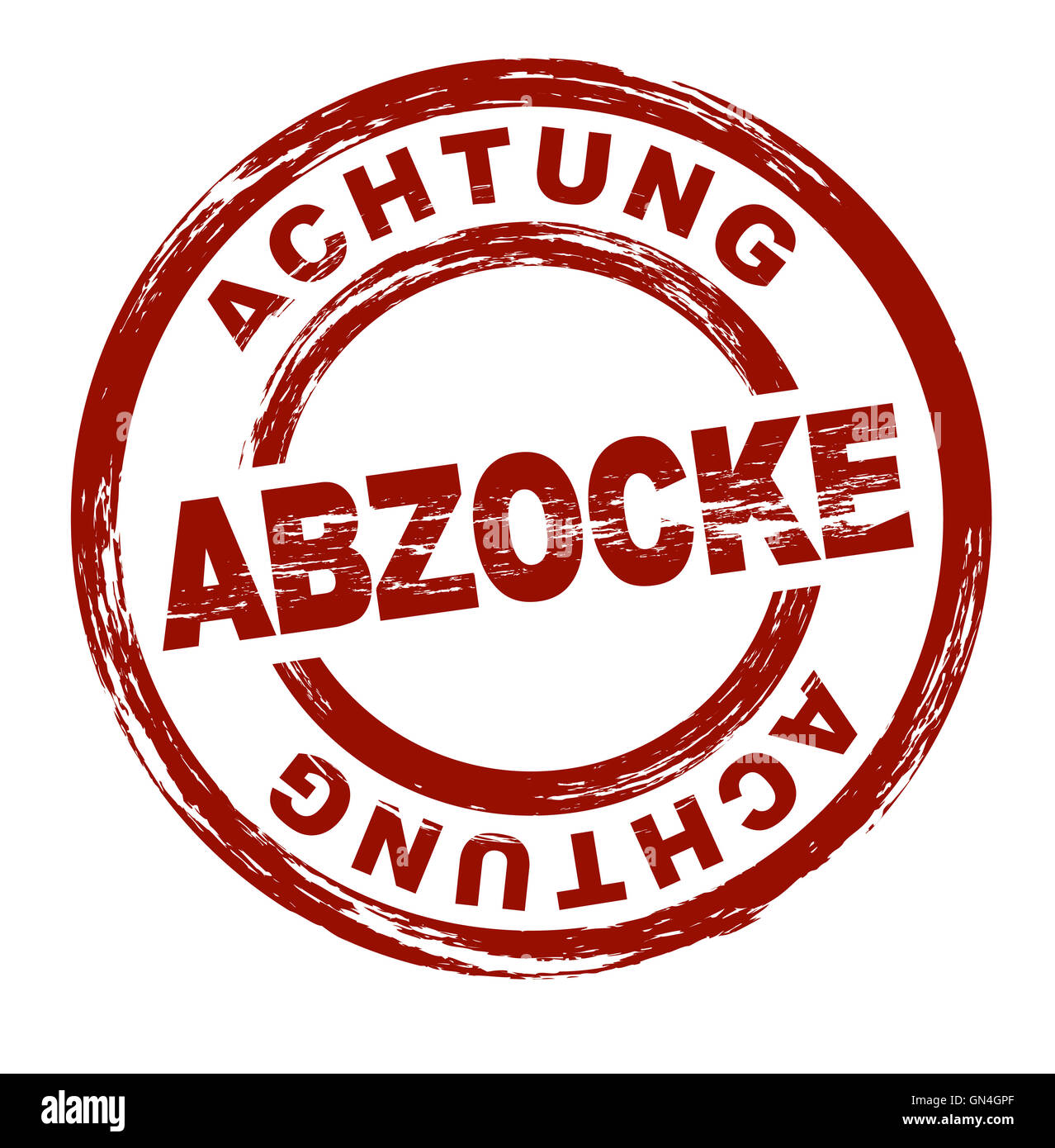 Stamp - Abzocke (Engl.: rip-off) Stock Photo