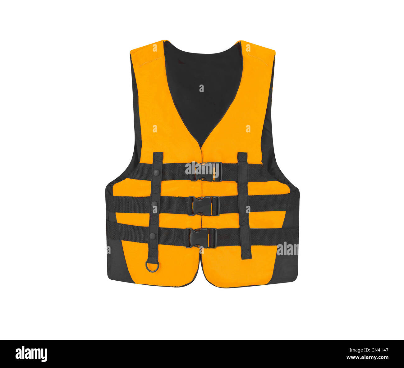 Orange vest isolated on the white background Stock Photo - Alamy