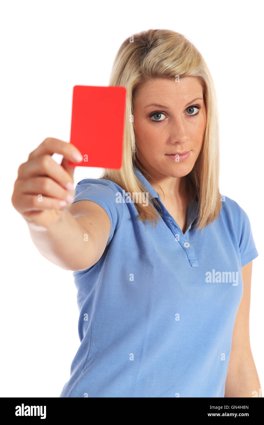 Referee red card cutout hires stock photography and images Alamy
