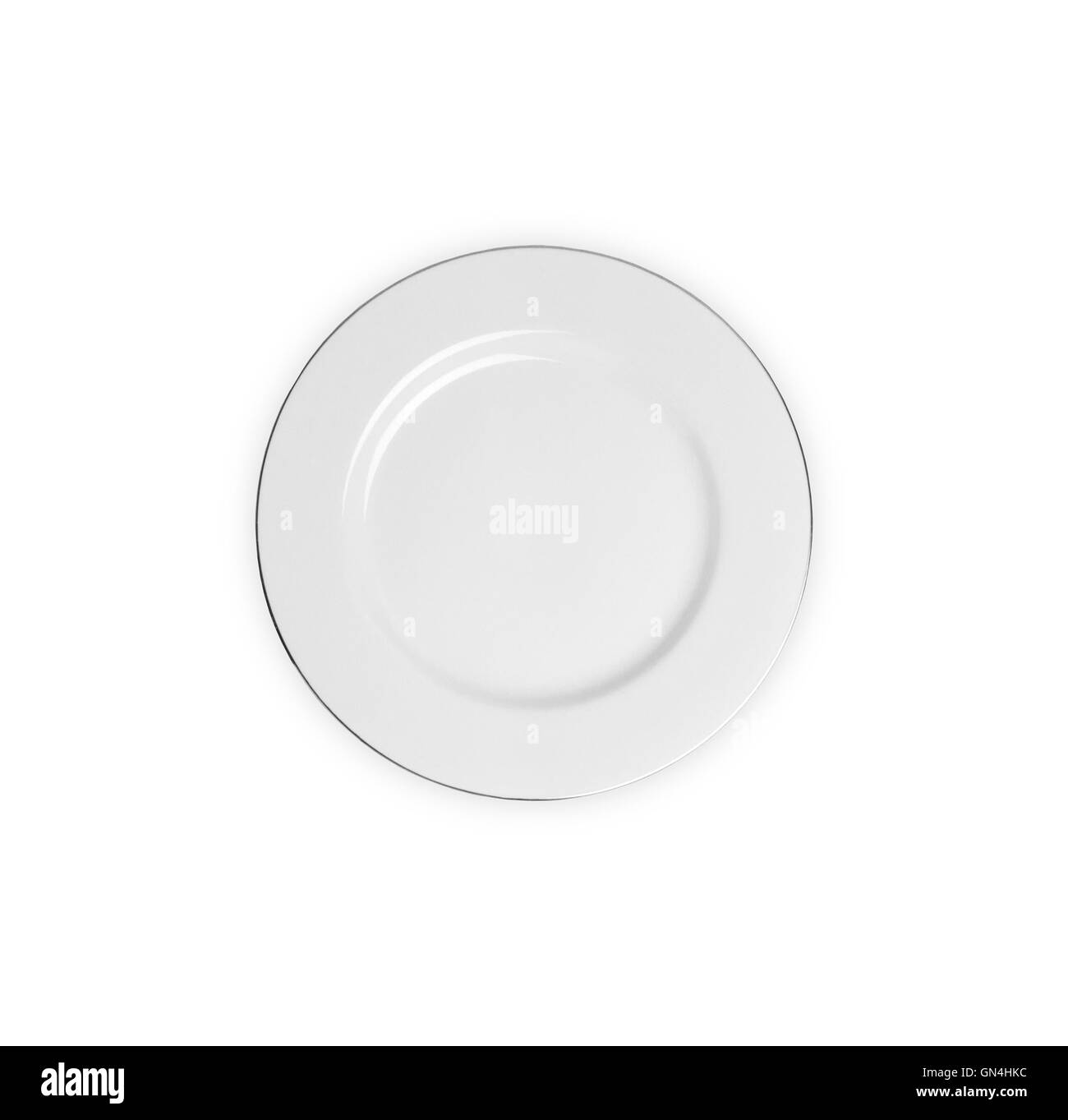 Plate isolated on the white background Stock Photo - Alamy
