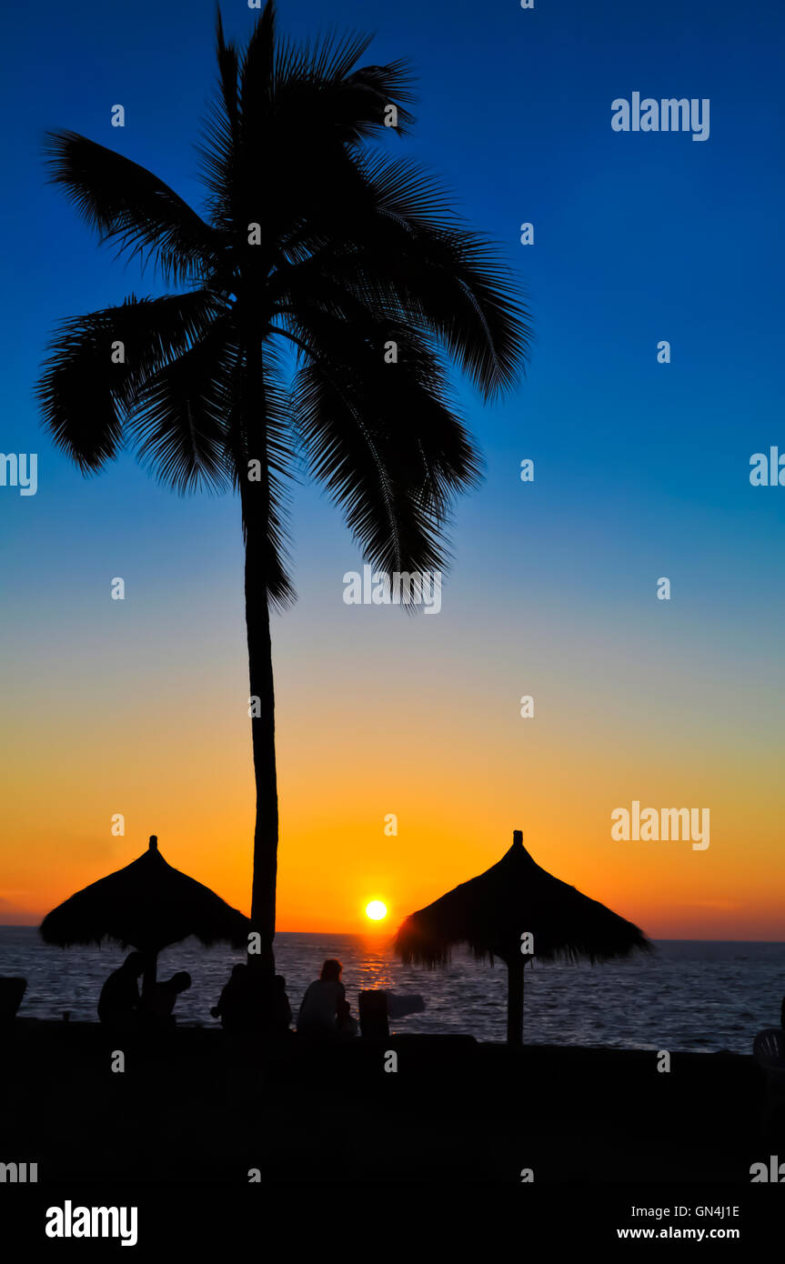 Tropical Summer Sunset Stock Photo - Alamy
