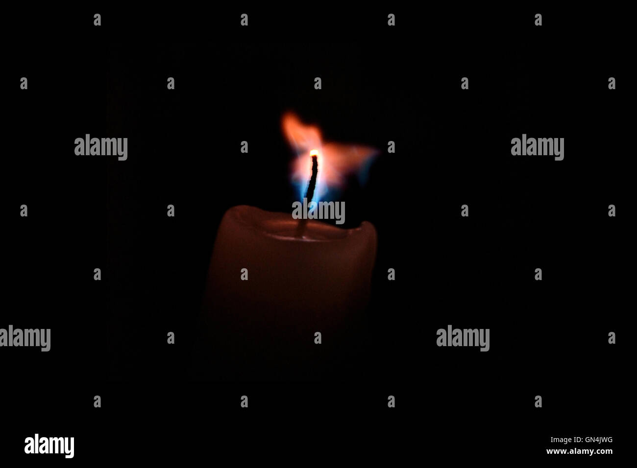 The candle flares Stock Photo Alamy