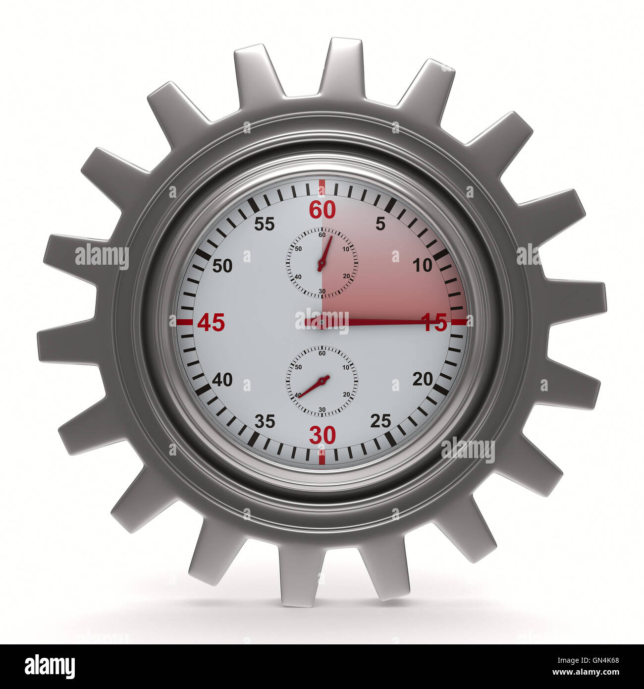 Stopwatch on white background. Isolated 3D image Stock Photo - Alamy