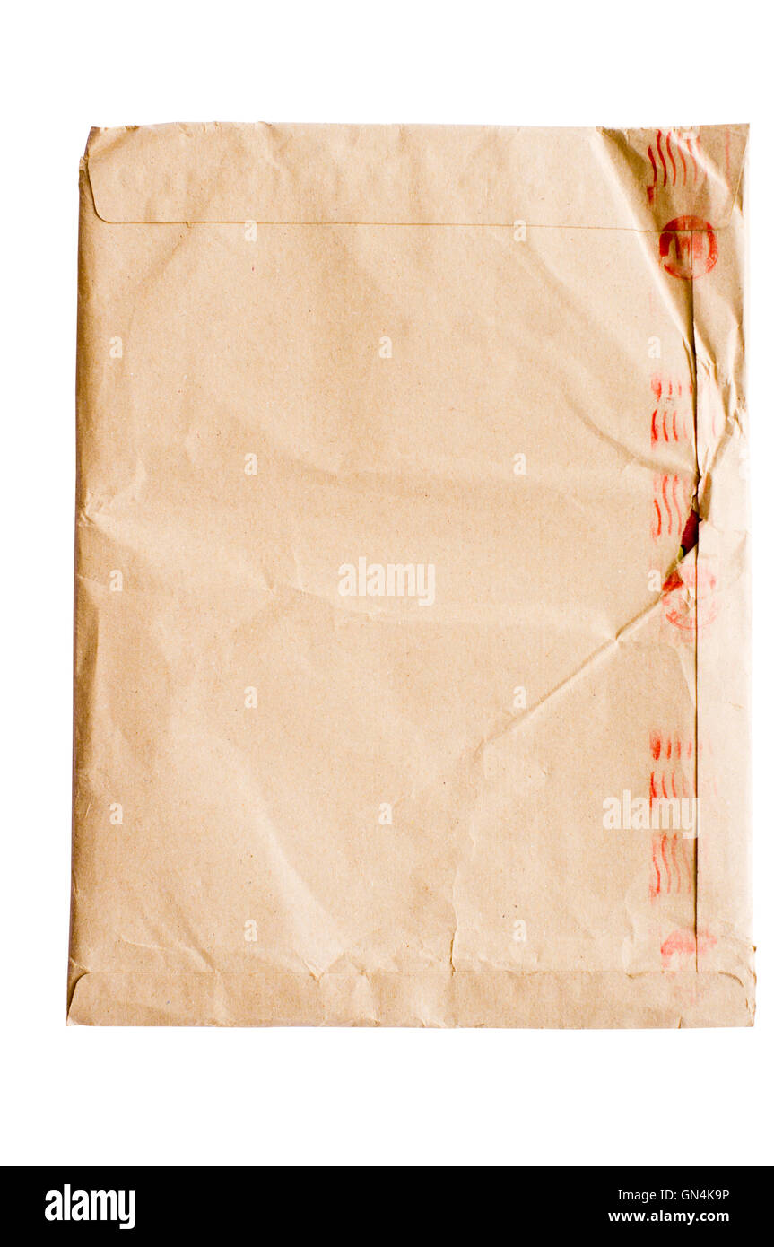 crumpled envelope Stock Photo