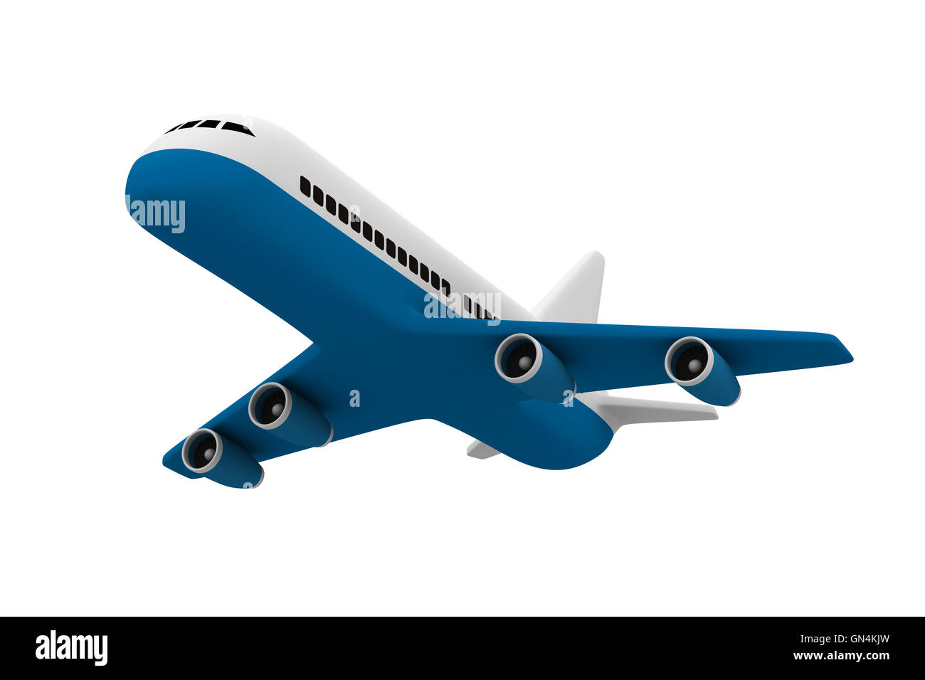 airplane on white background. Isolated 3D image Stock Photo