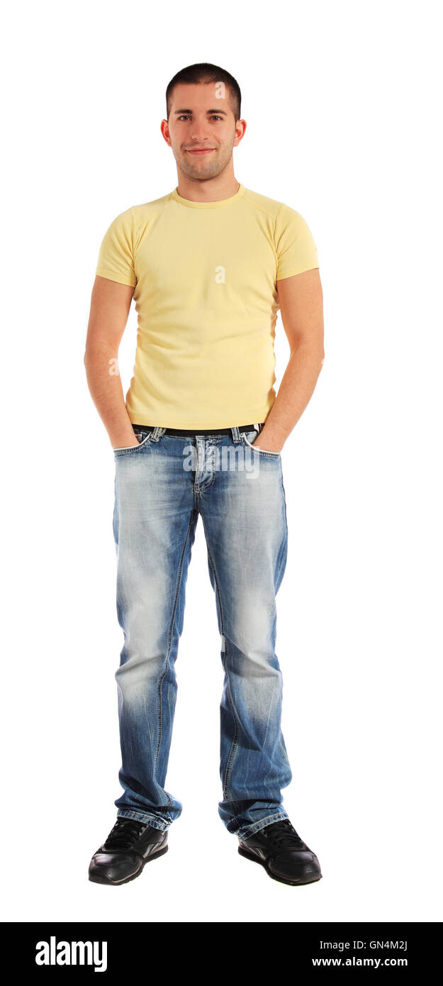 Young athletic man standing Cut Out Stock Images & Pictures - Alamy