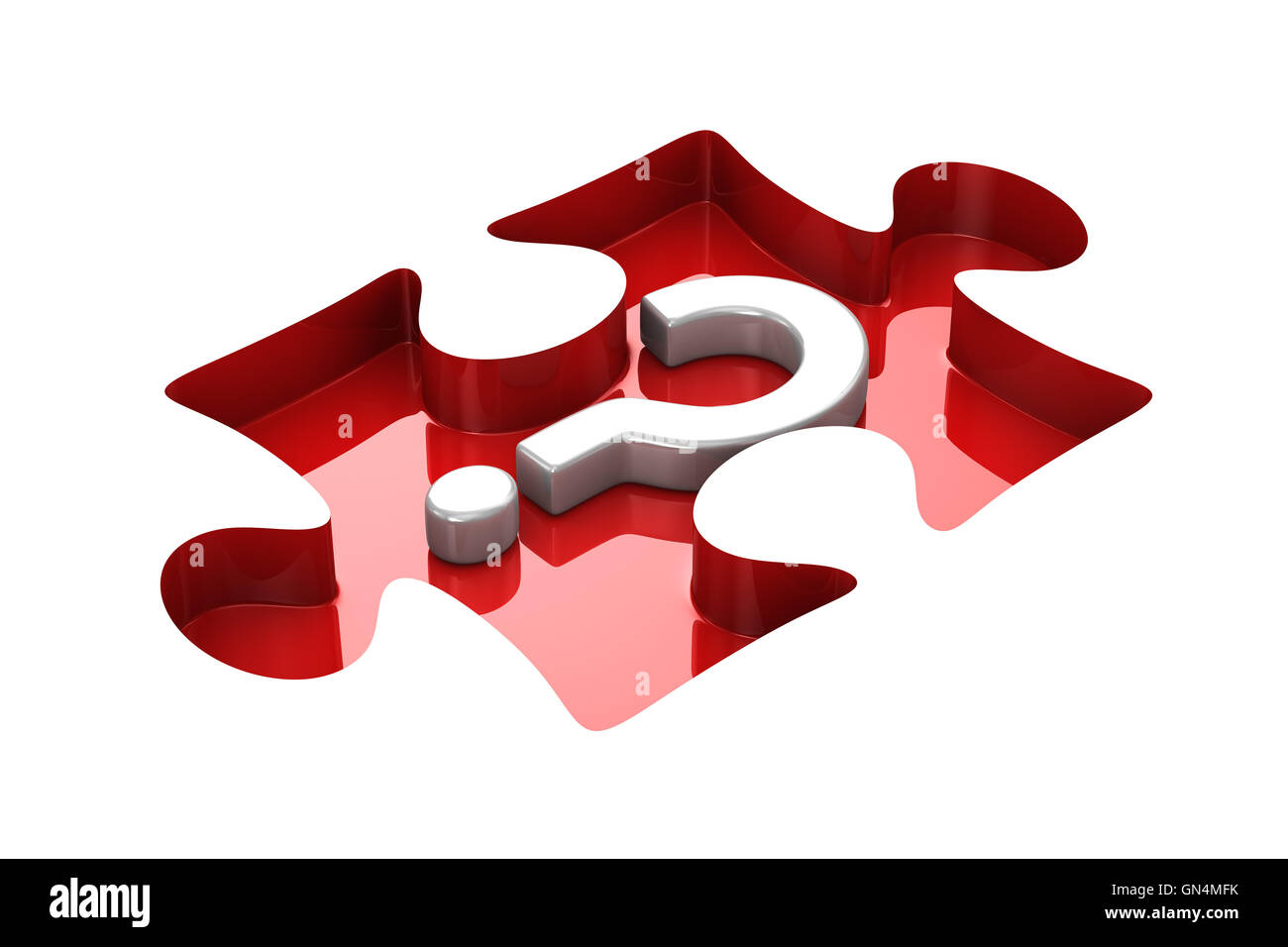 Puzzle on white background. Isolated 3D image Stock Photo - Alamy