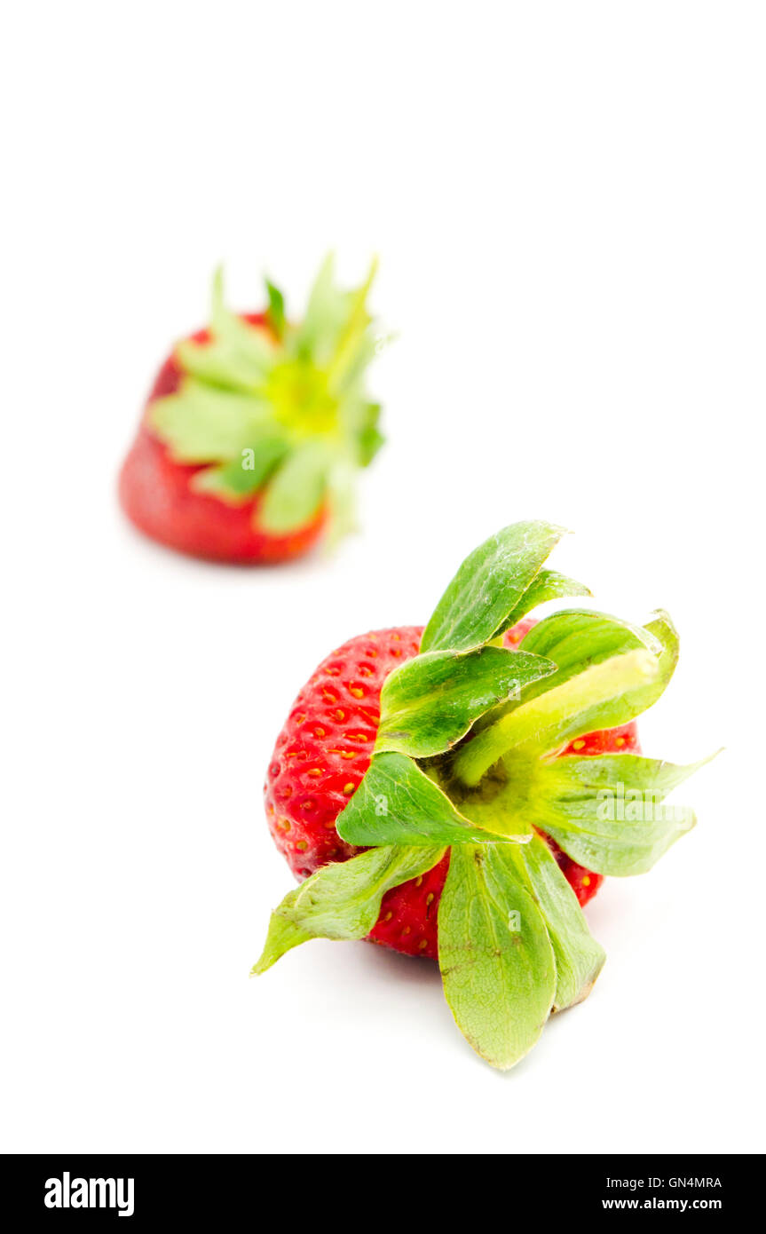 isolated strawberry Stock Photo