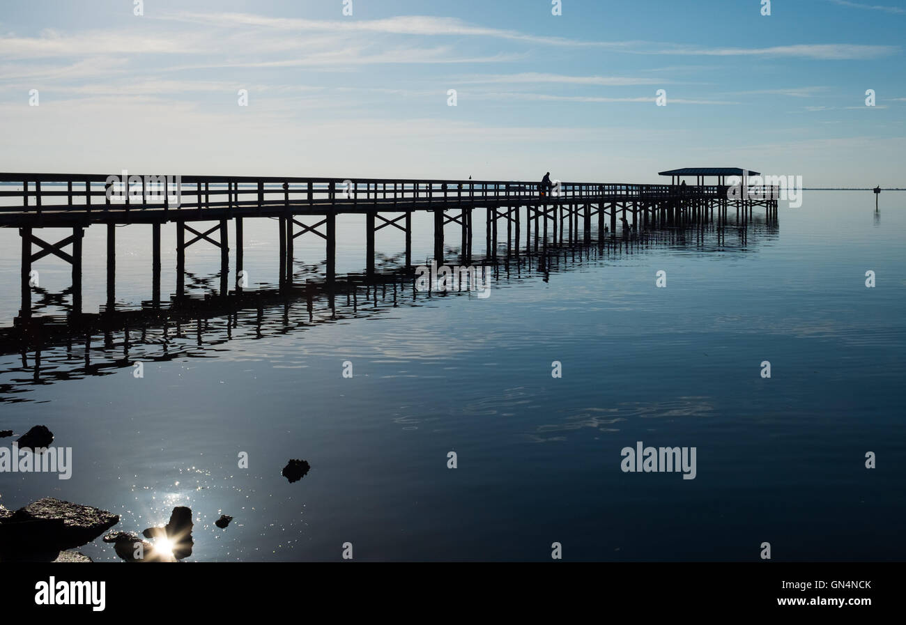 Marina Park Fishing Pier at Safety Harbor, Florida Stock Photo Alamy