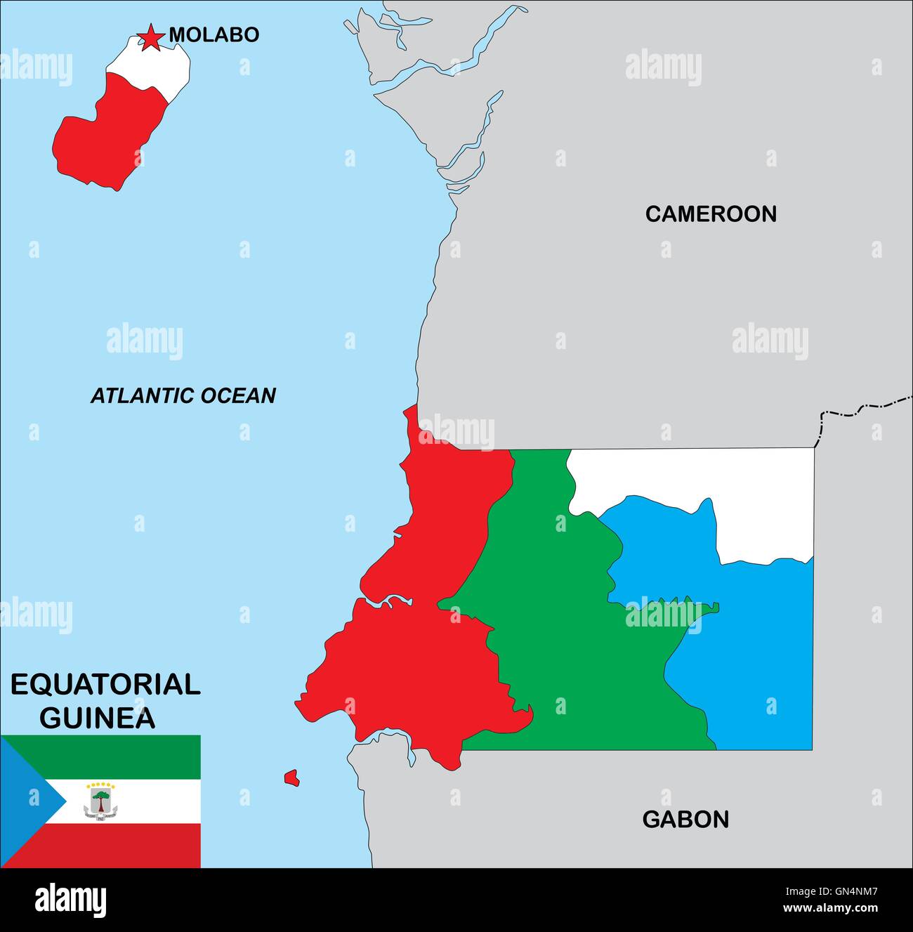 Equatorial Guinea Map Stock Photo Alamy Equatorial Guinea Map GN4NM7