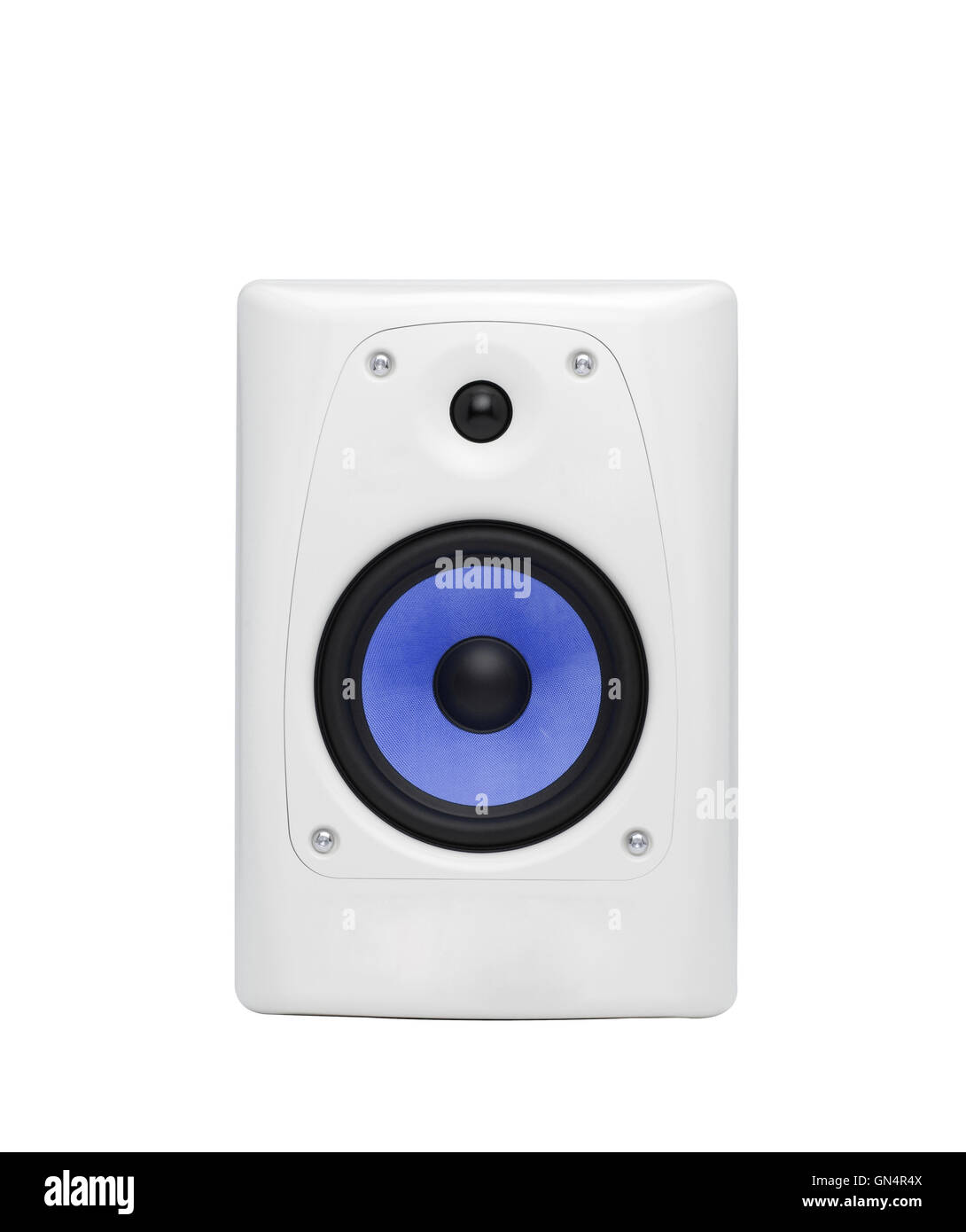 Great loud speakers. Isolated on white Stock Photo Alamy