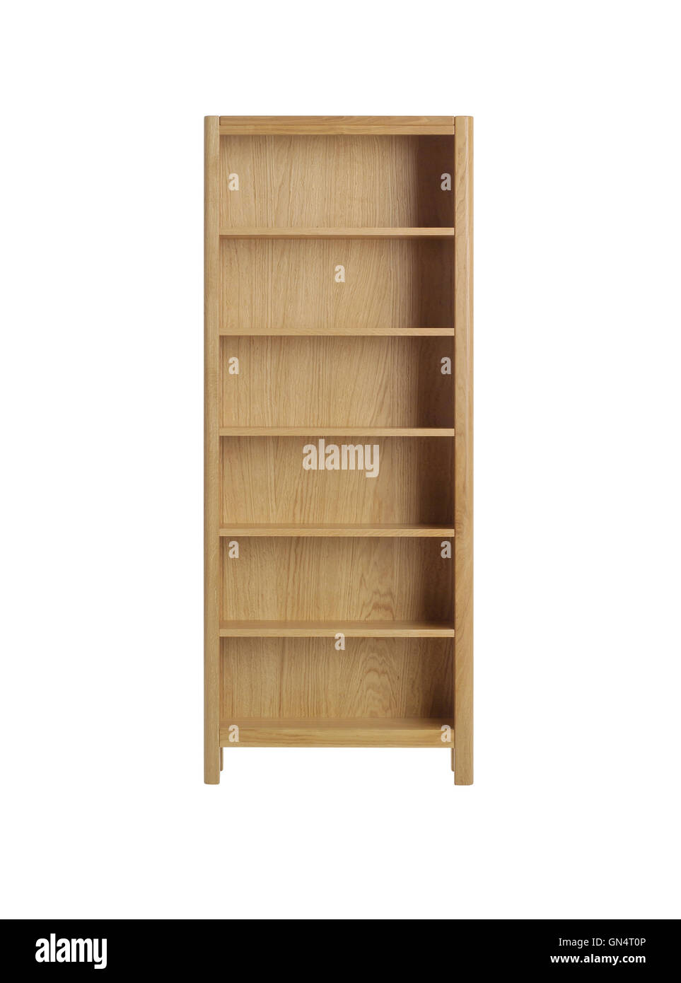 Wooden bookcase isolated Stock Photo Alamy