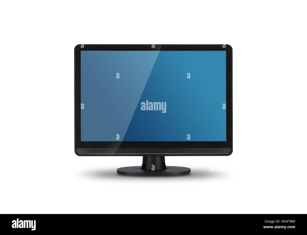 Modern widescreen lcd tv monitor Stock Photo