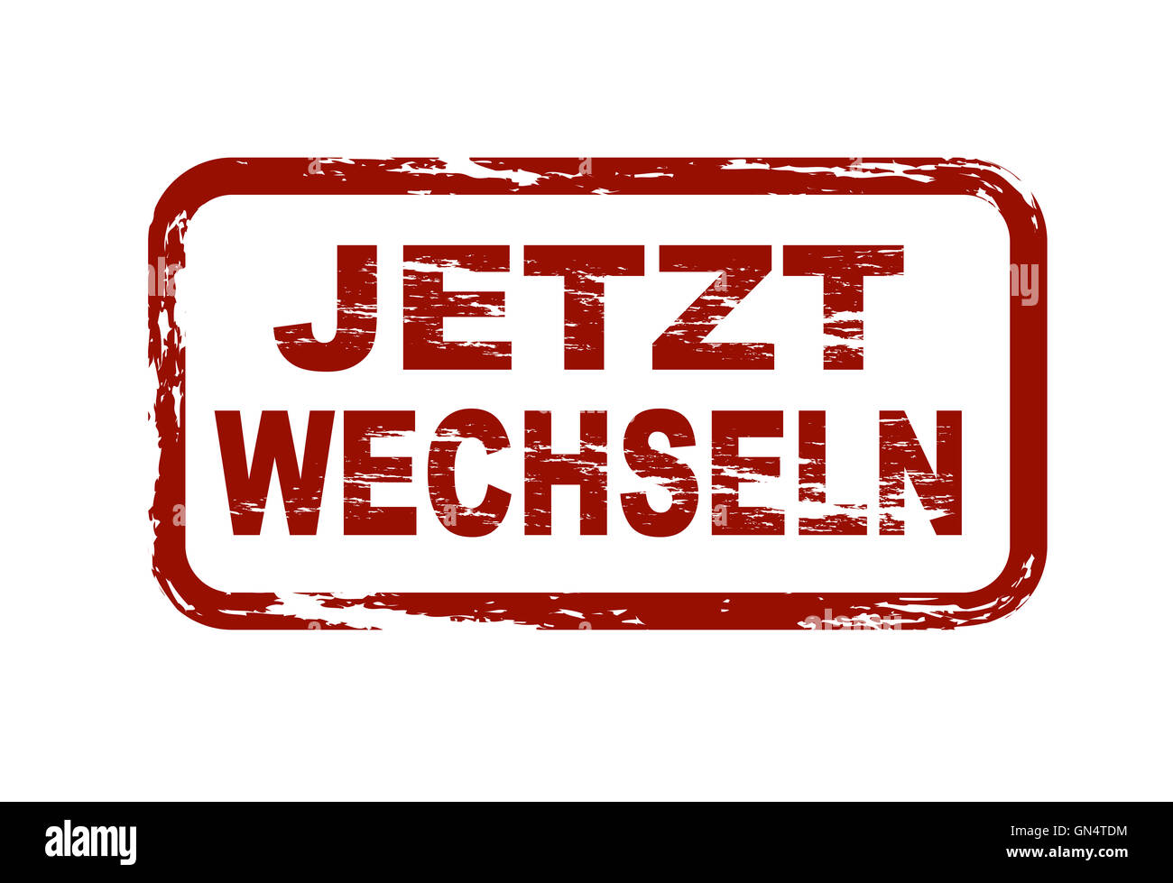 Stamp - Jetzt wechslen (Engl.: change now) Stock Photo