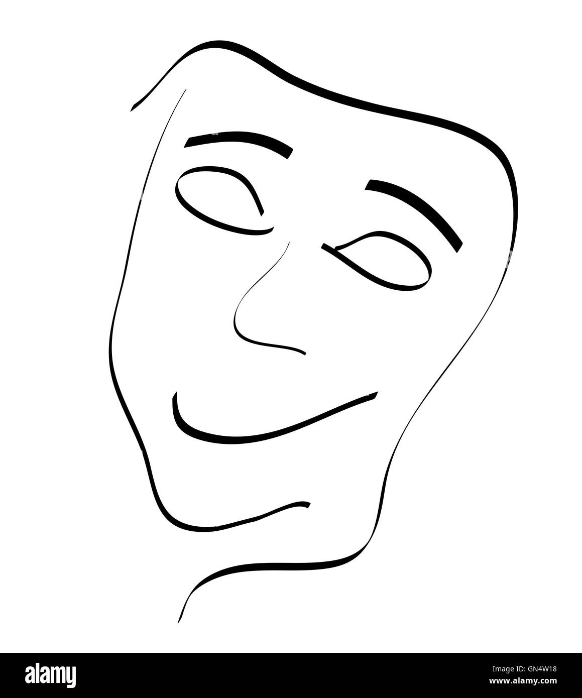 happy face person drawing