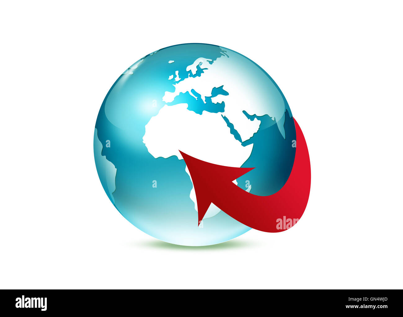 Planet earth on white background Stock Photo - Alamy