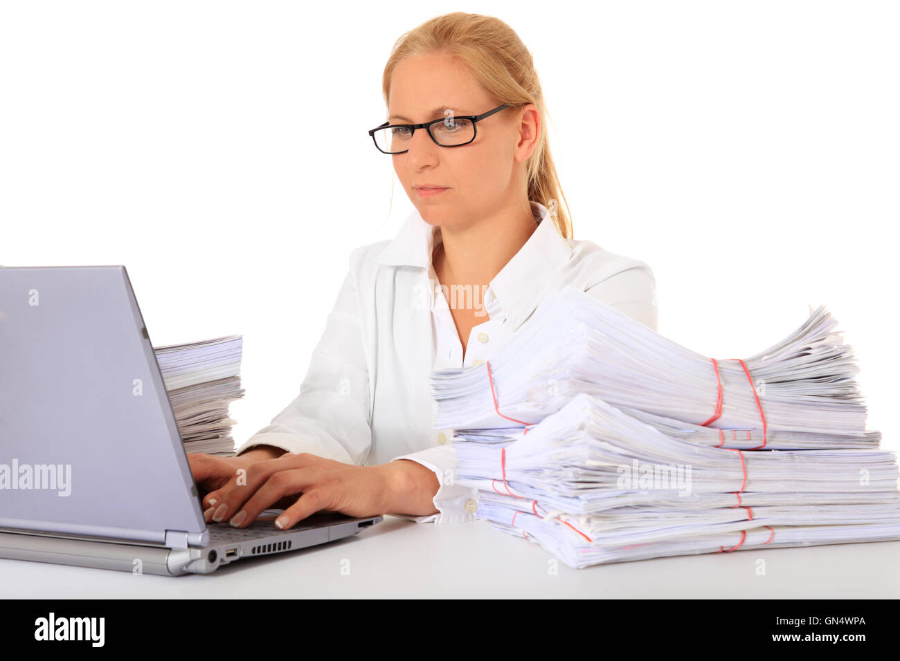 Business personnel working on hi-res stock photography and images - Alamy
