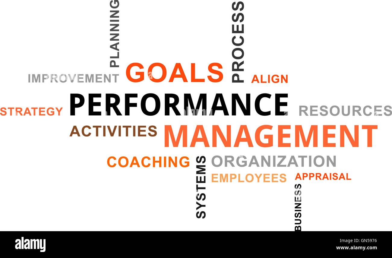 word cloud - performance management Stock Vector