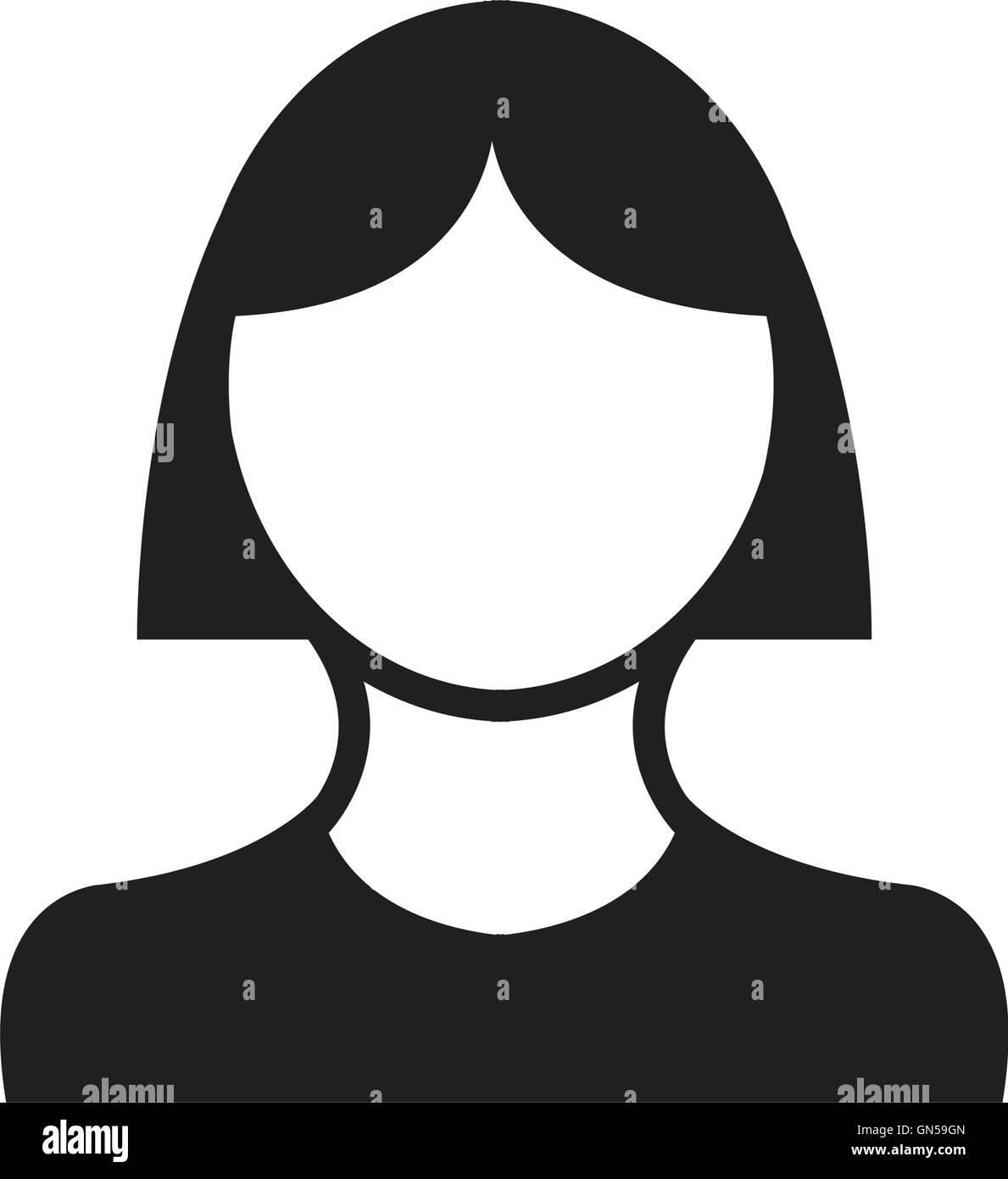 Cartoon girl faceless avatar female hi-res stock photography and images ...