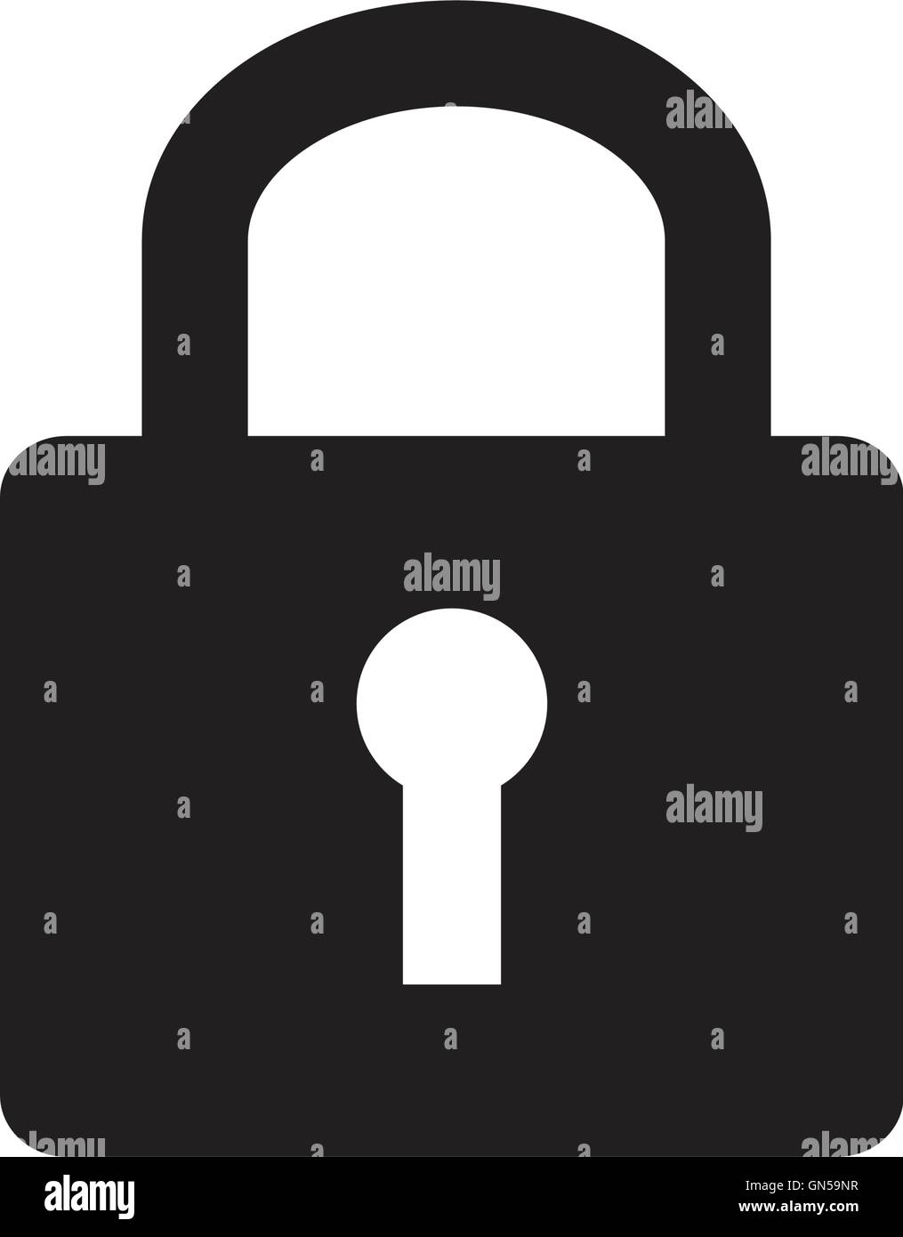 A padlock isolated against a white background Stock Vector Image & Art ...