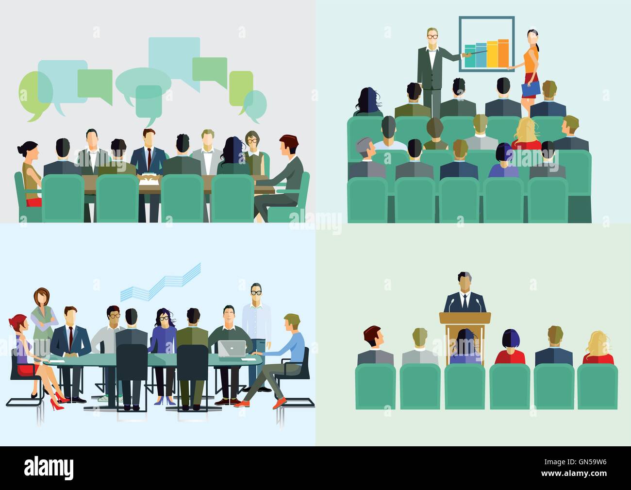 Lecture, course, seminar Stock Vector