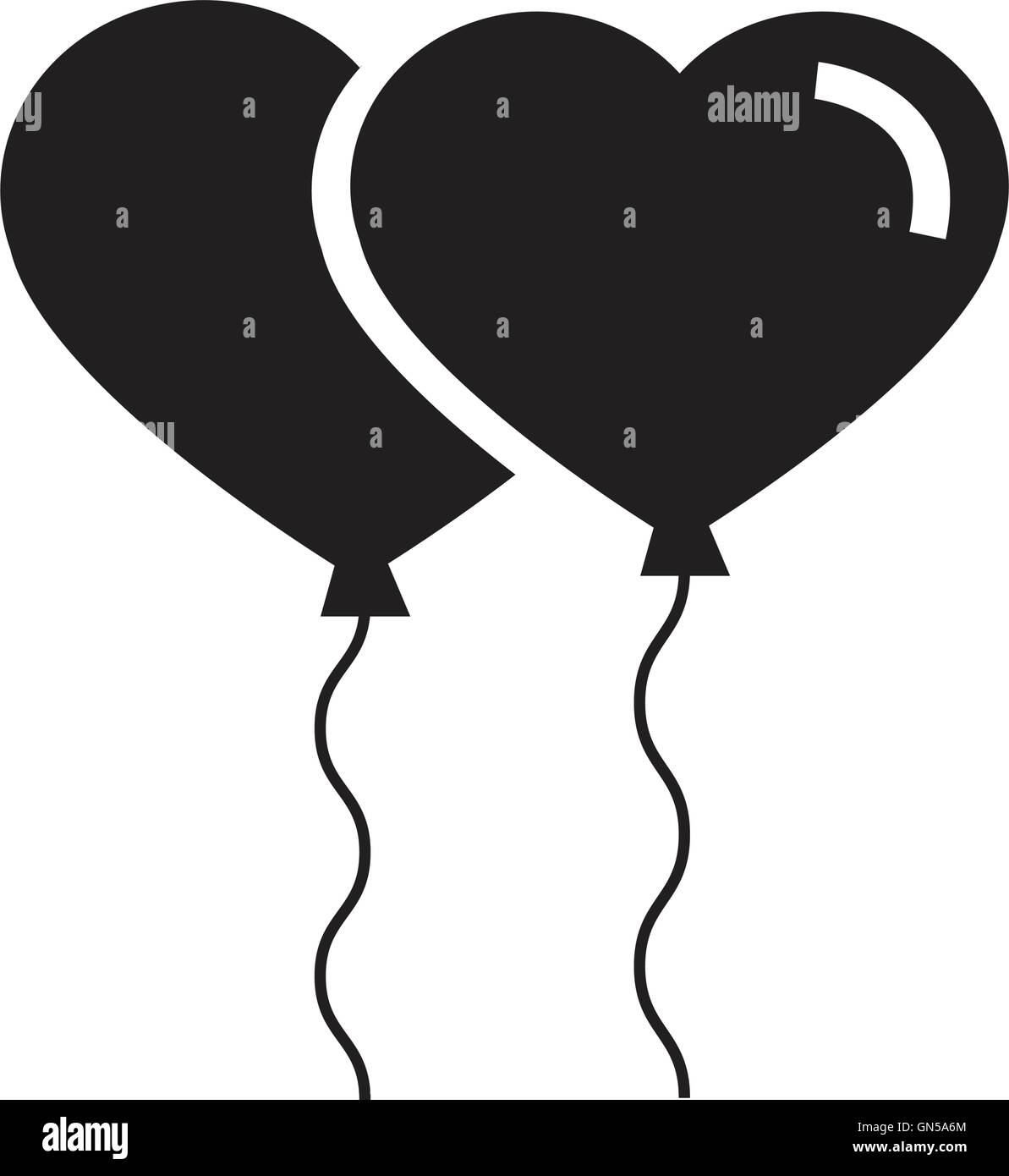 Vector black hearts icon Stock Vector Image & Art - Alamy