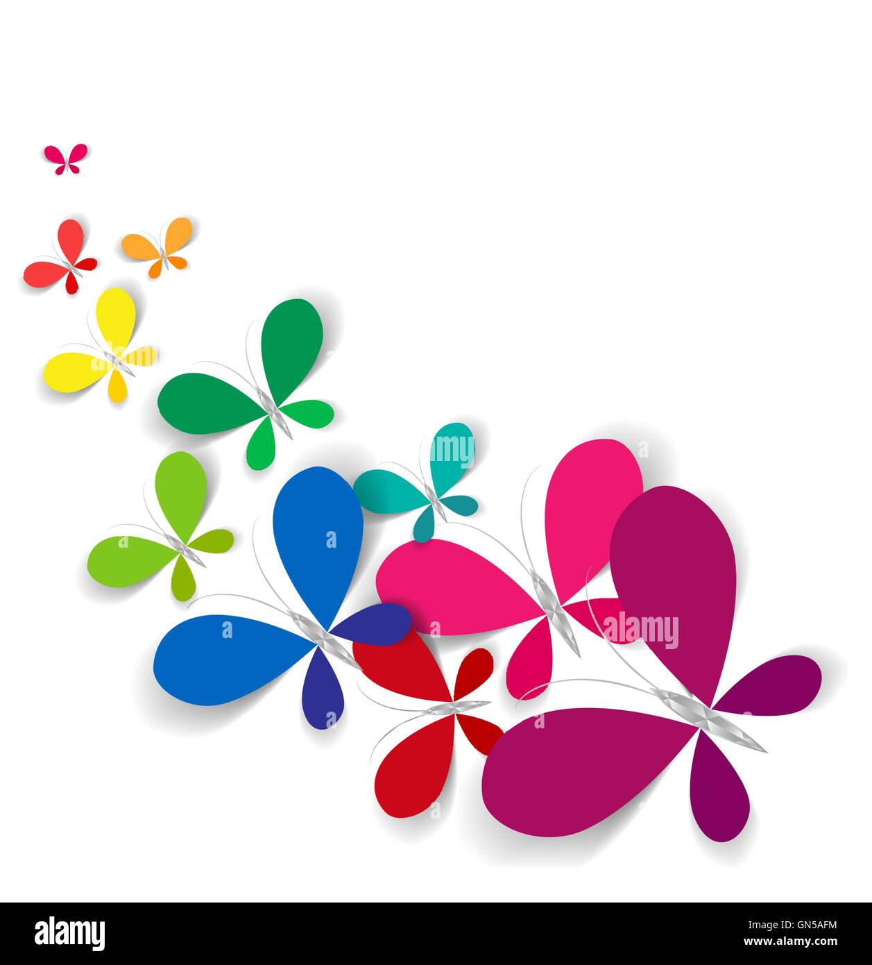 Vector colorful butterflies Stock Vector Image & Art - Alamy