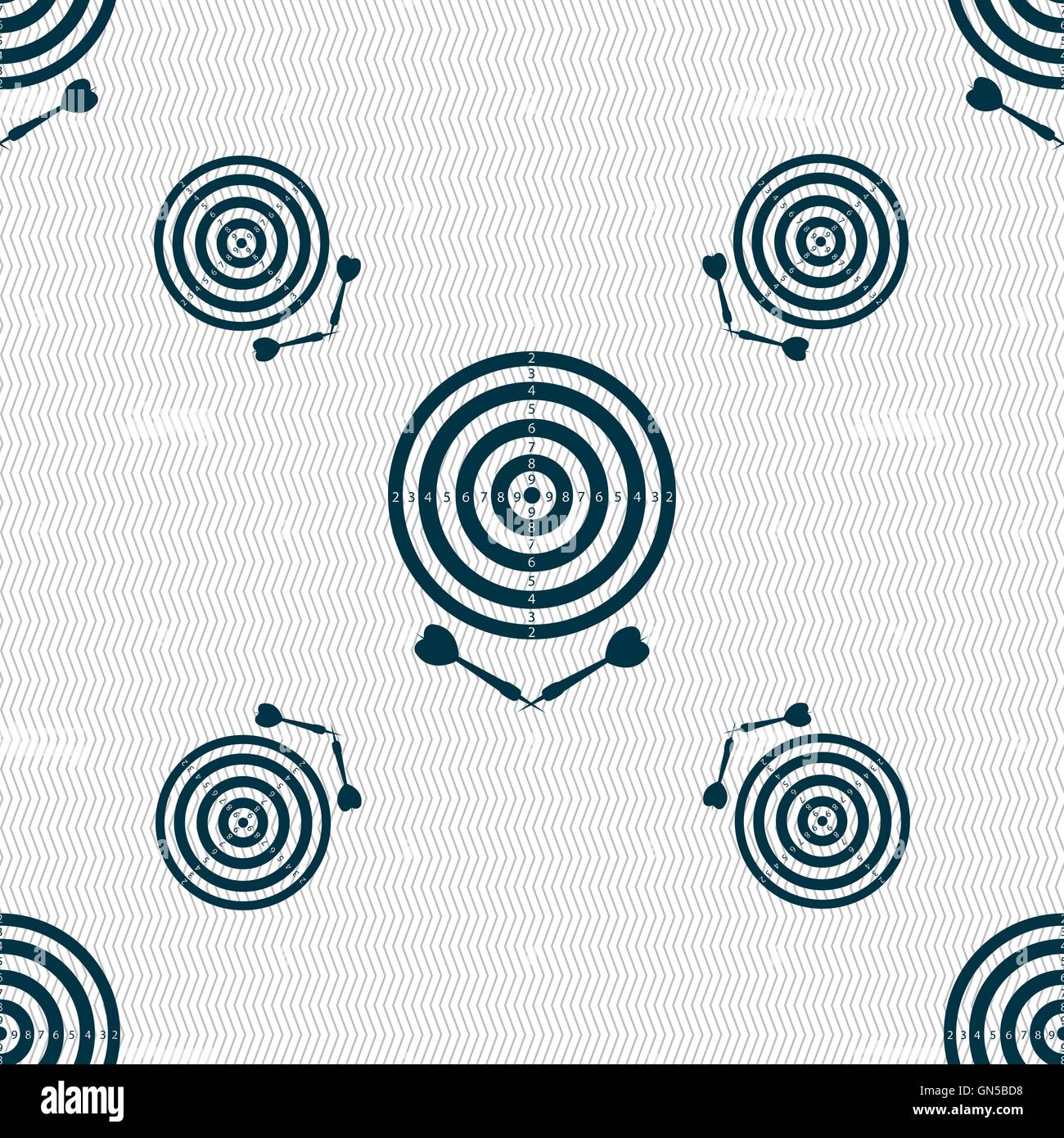 darts icon sign. Seamless pattern with geometric texture. Vector Stock ...