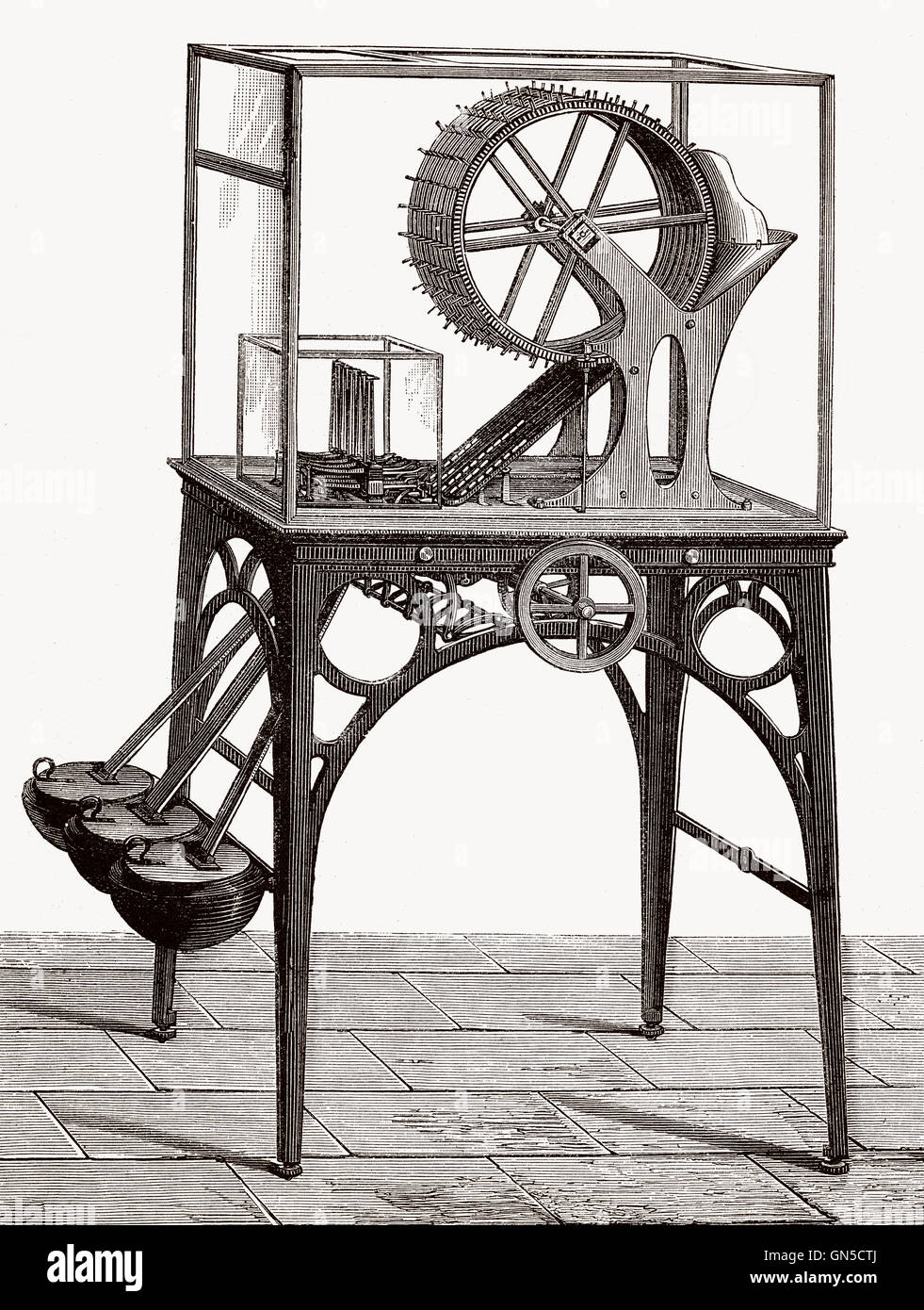 Coin sorter by Armand Pierre Seguier, 1803-1876, a French lawyer and Inventor Stock Photo