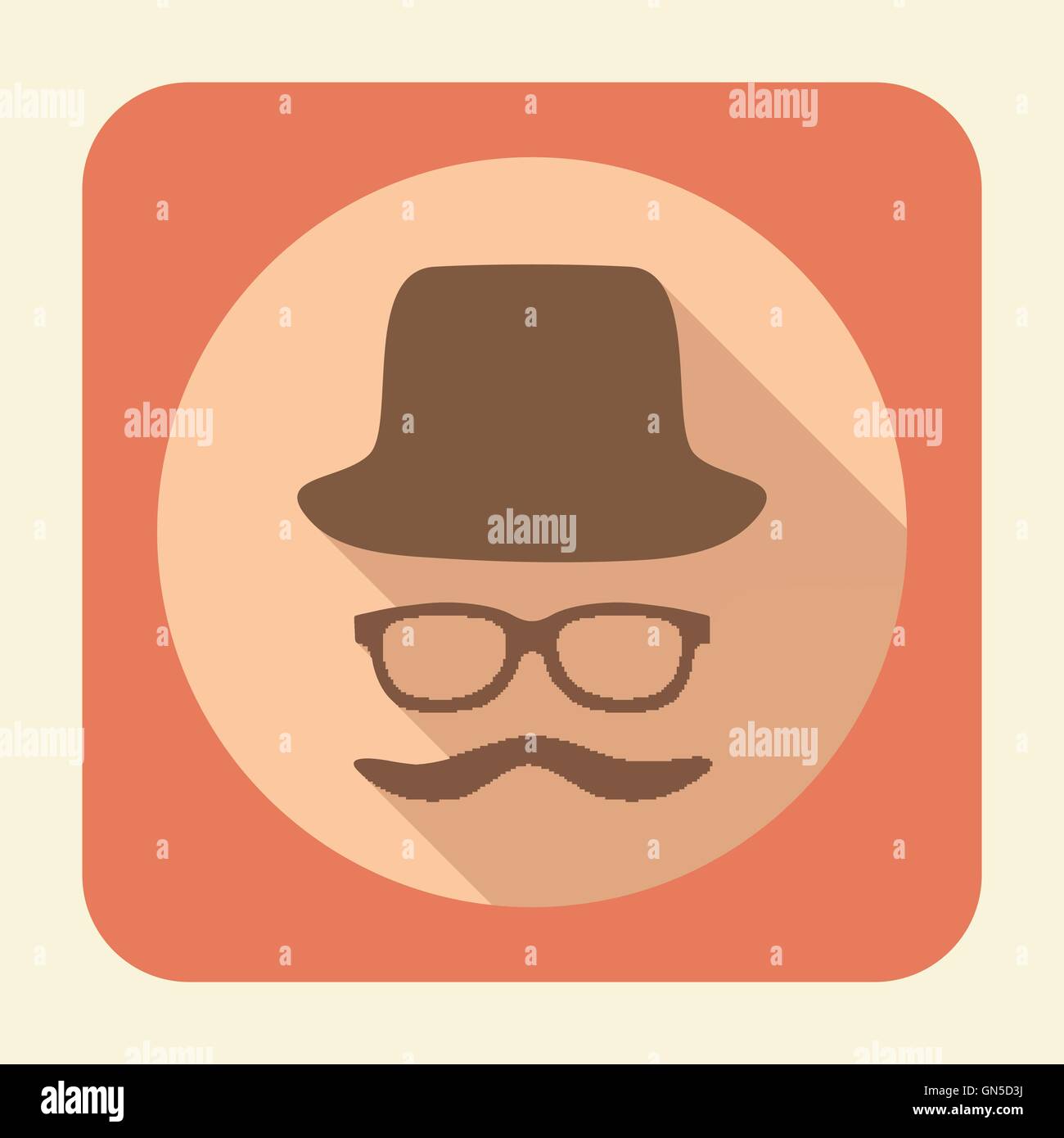 Gentleman flat icon. Stock Vector