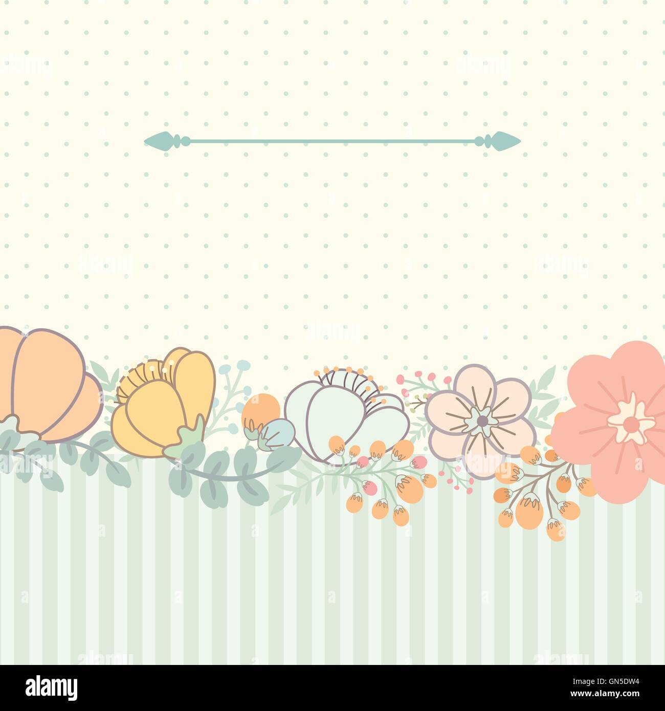 Cute card with flower bouquet Stock Vector Image & Art - Alamy