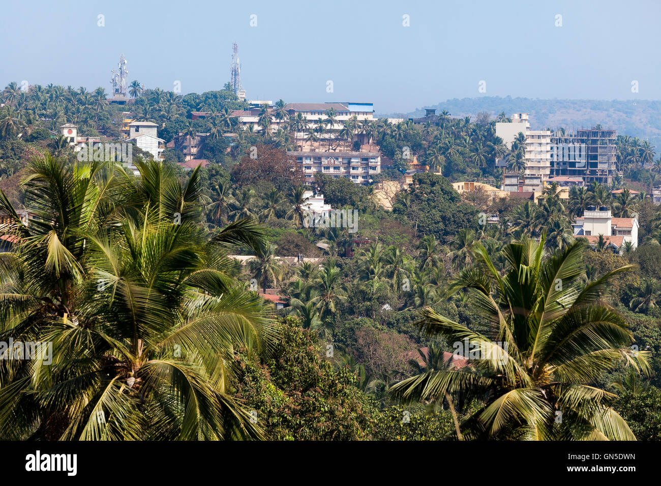 mapusa goa india aerial landscape Stock Photo