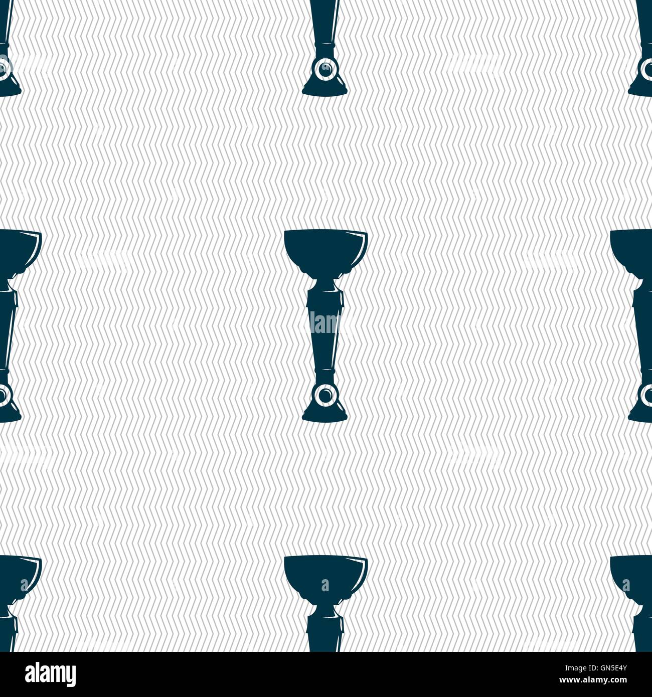 trophy icon sign. Seamless pattern with geometric texture. Vector Stock ...
