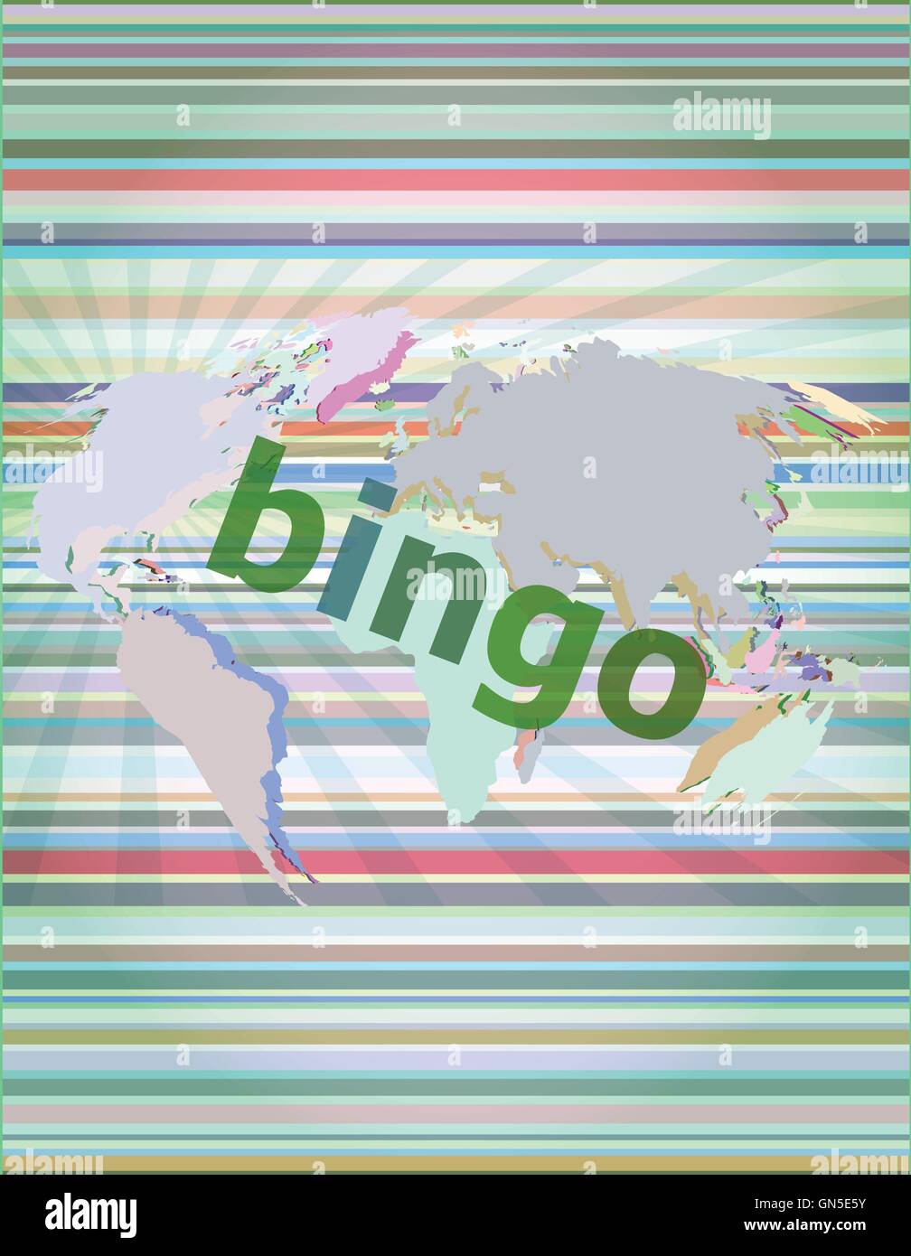 bingo word on business digital touch screen vector illustration Stock Vector