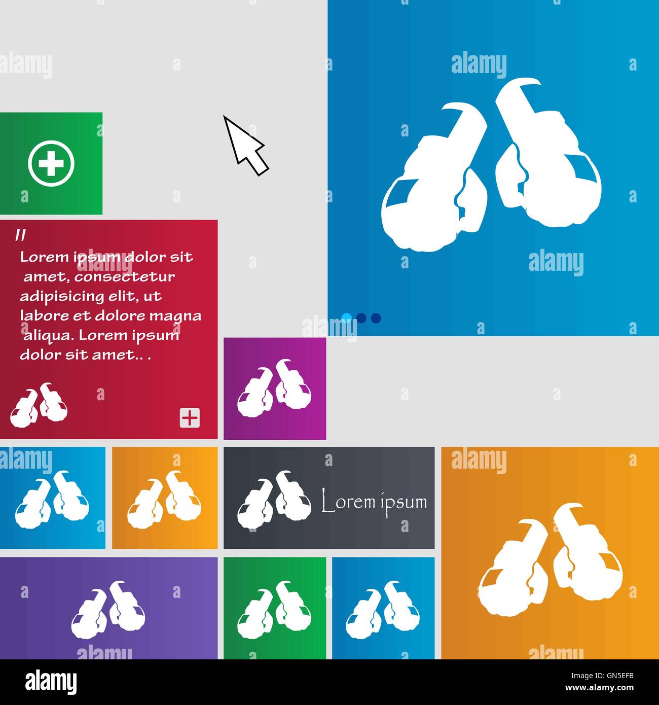 Modern boxing gloves Stock Vector Images - Alamy