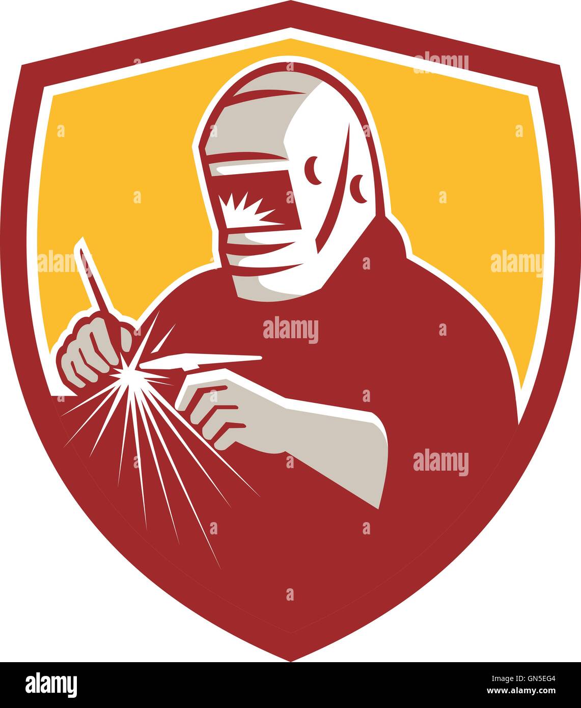 Tig Welder Welding Crest Retro Stock Vector Image & Art - Alamy