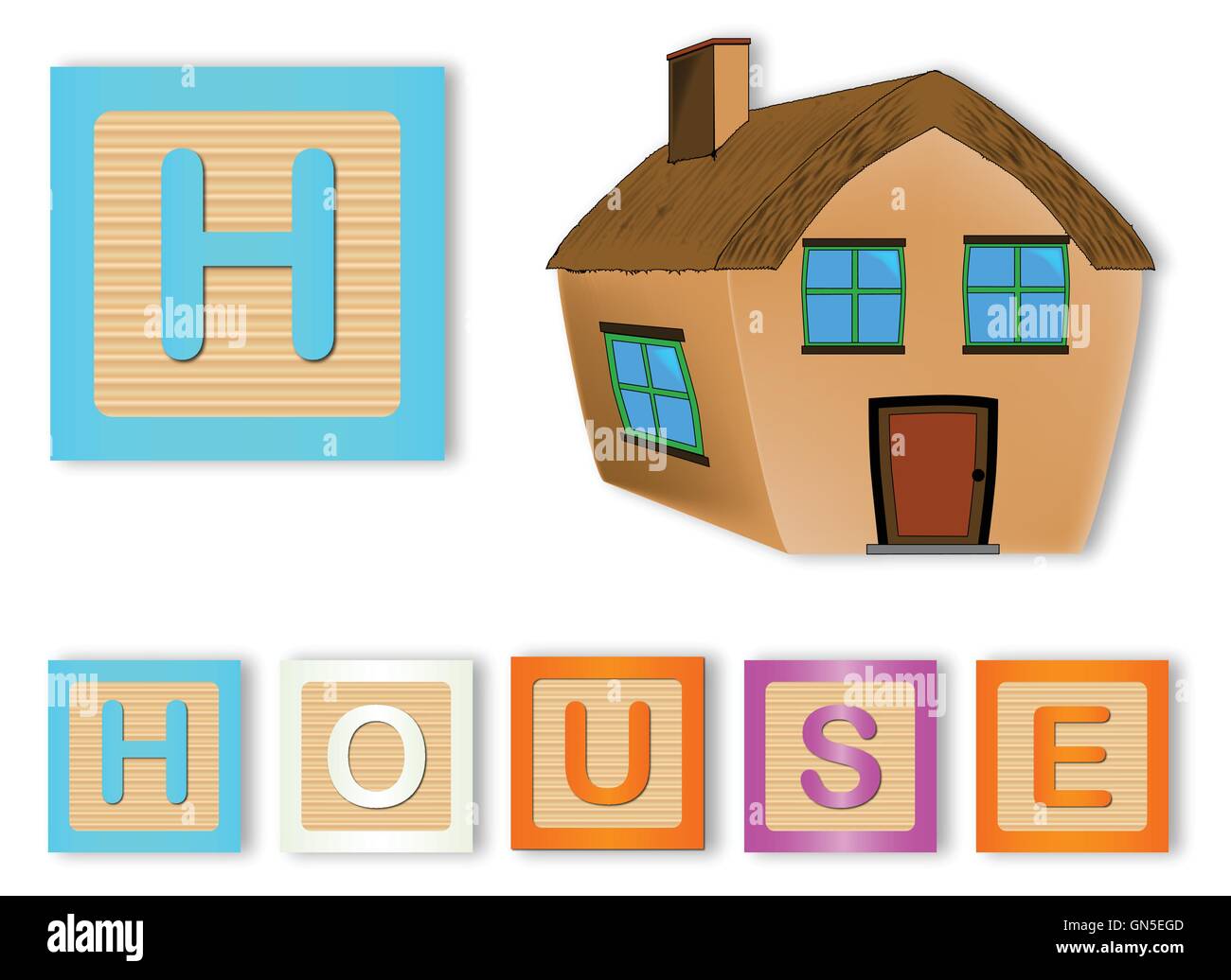 H Is For House Stock Vector