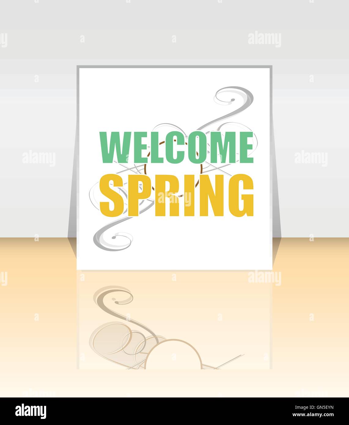 Welcome Spring Holiday Card. Welcome Spring Vector. Welcome Spring ...