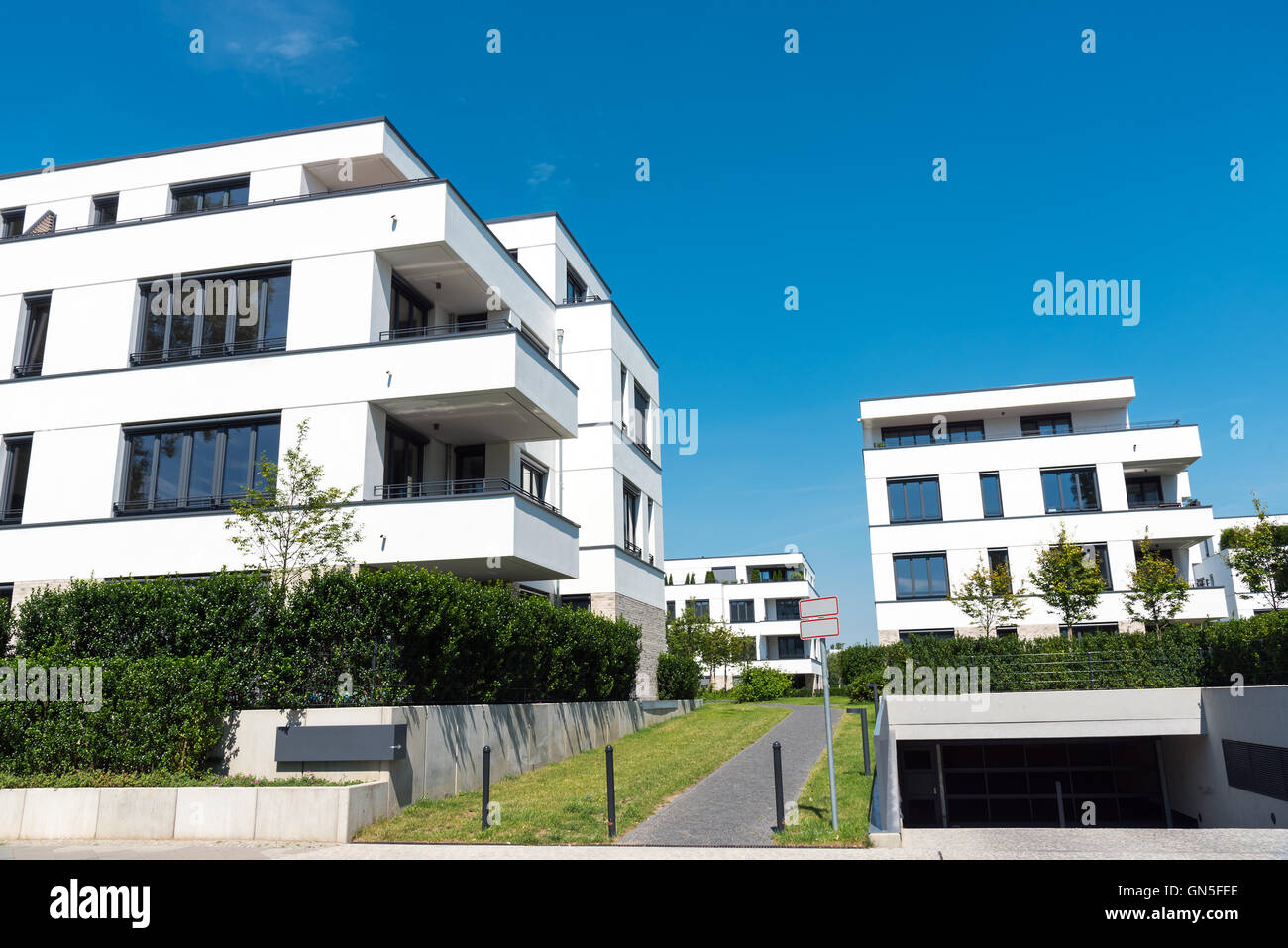 Modern blocks of flats seen in Berlin, Germany Stock Photo Alamy